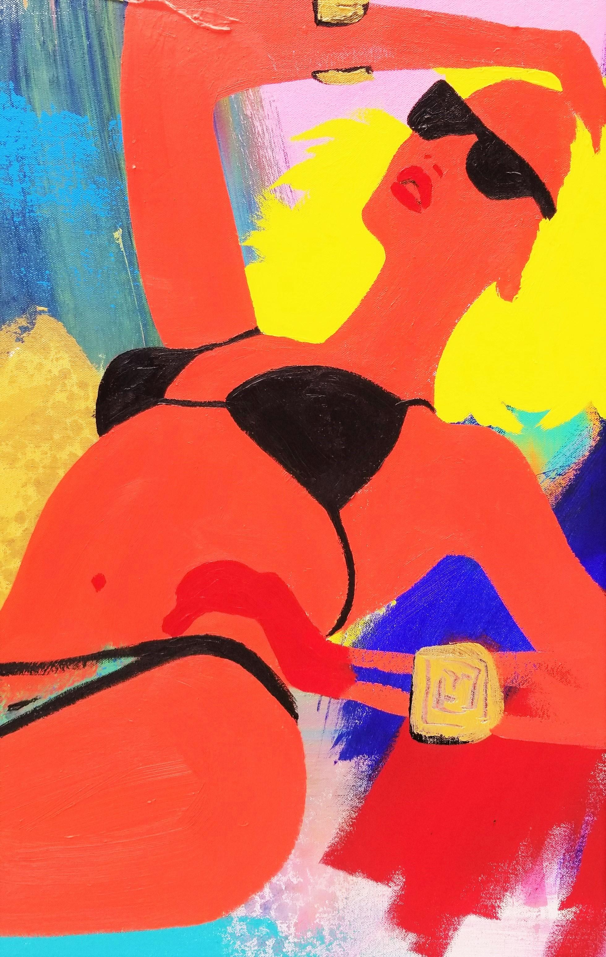 Fendi Poolside (Rosie Huntington-Whiteley) /// Contemporary Street Pop Art Model im Angebot 4
