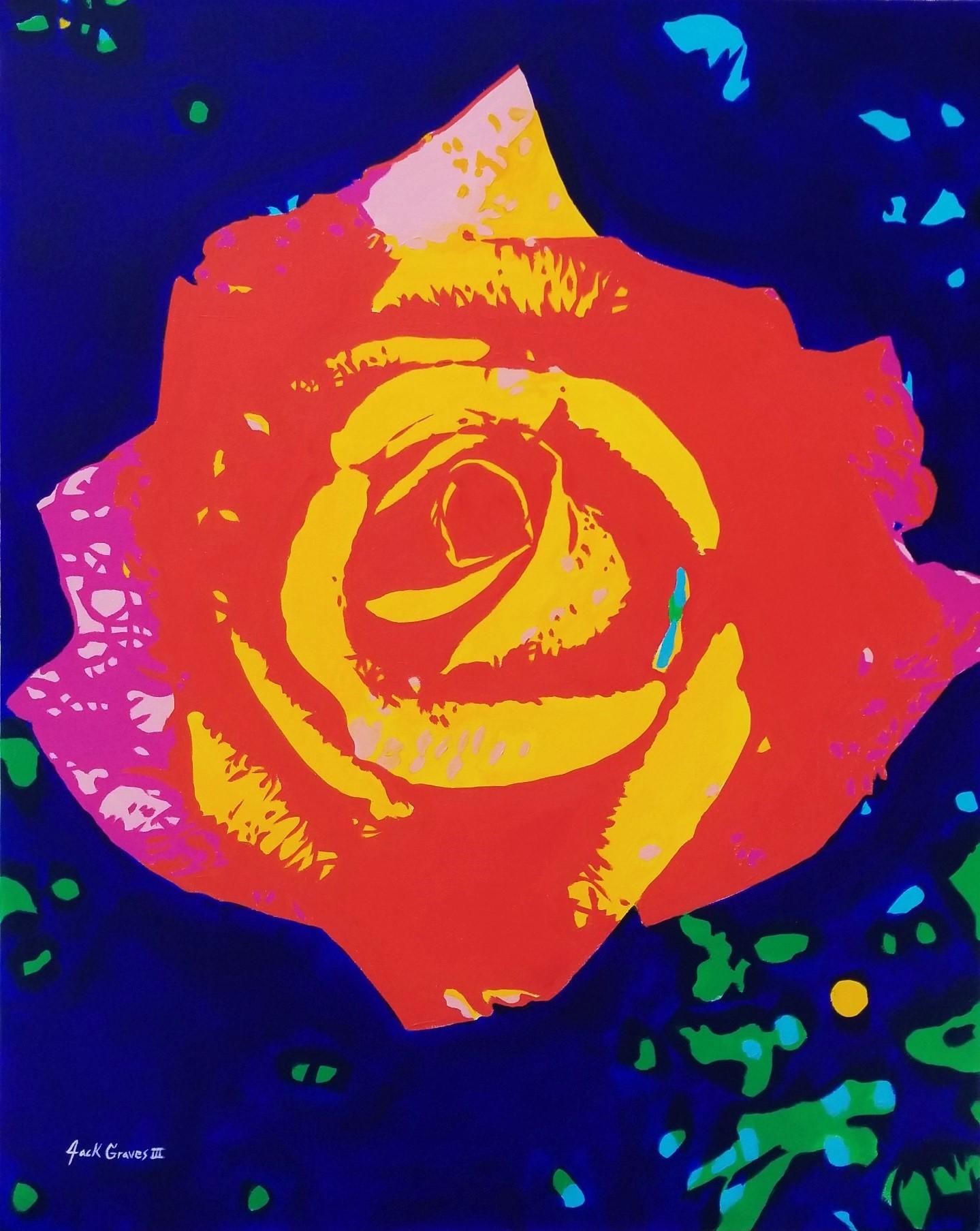 Jack Graves III Still-Life Painting - Flower VI (Rose)