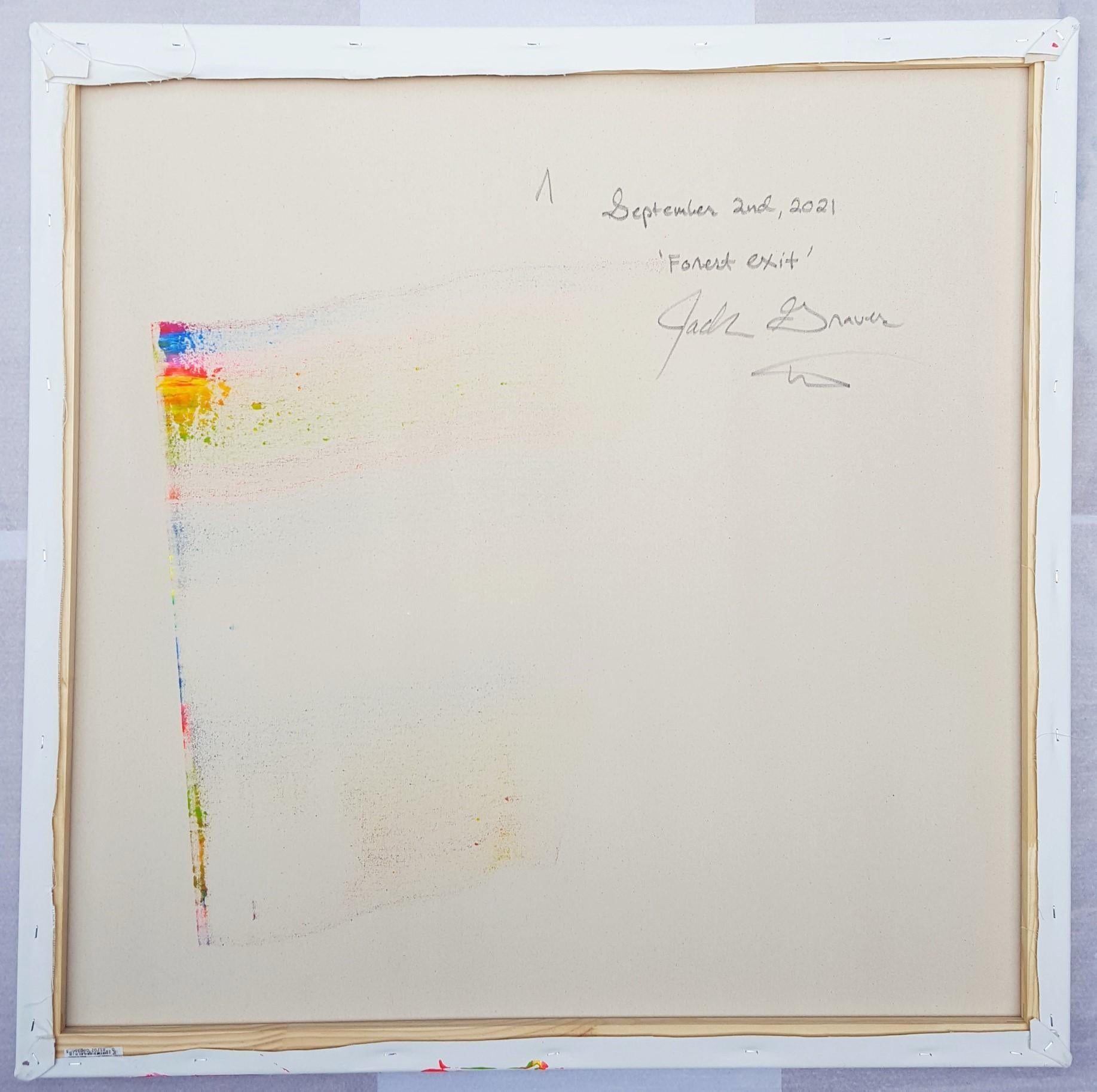 Forest Exit /// Contemporary Abstract Expressionist Colorful Painting Canvas Art For Sale 9