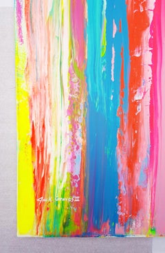 Forest Exit /// Contemporary Abstract Expressionist Colorful Painting Canvas Art
