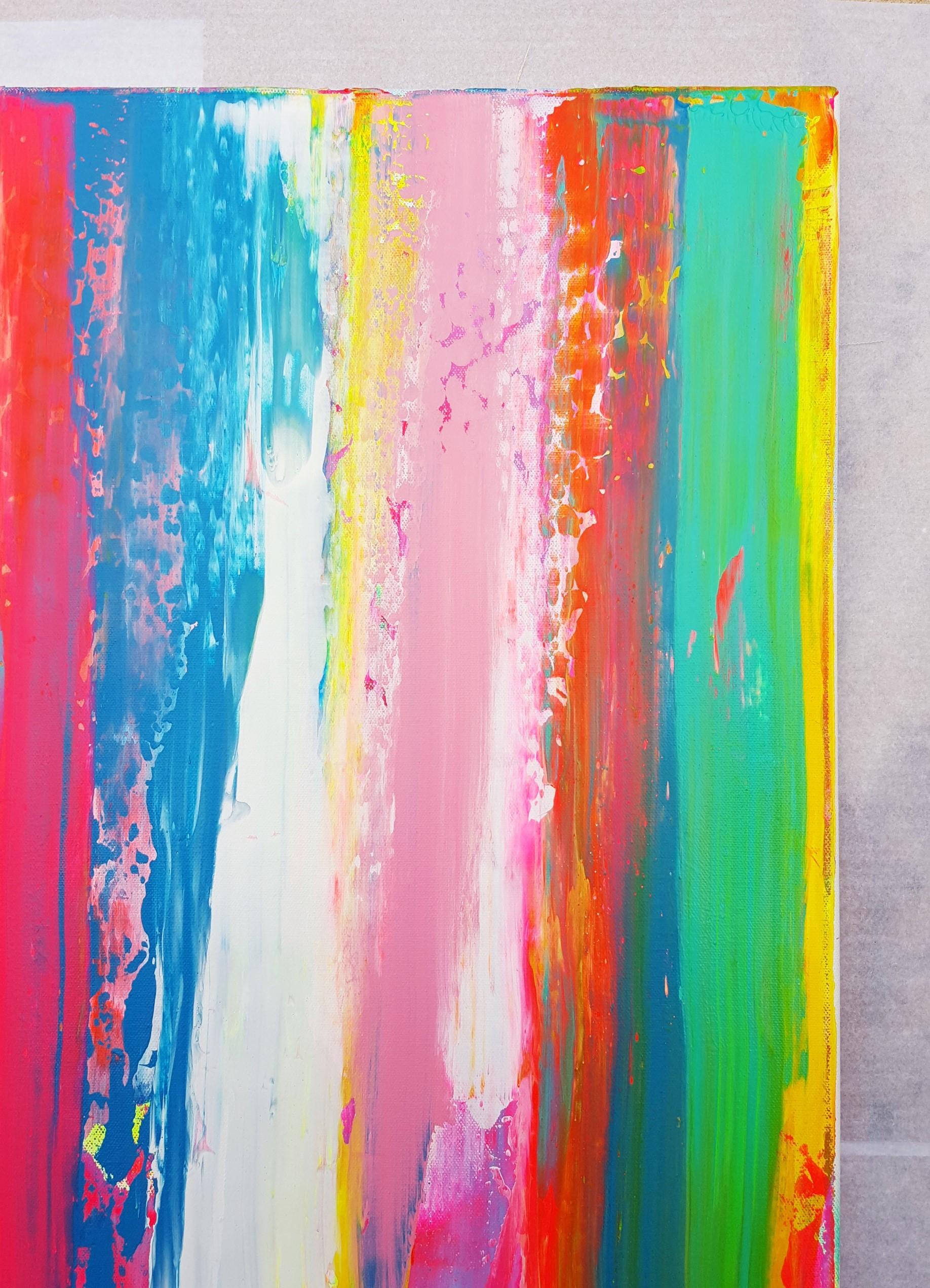 Forest Exit /// Contemporary Abstract Expressionist Colorful Painting Canvas Art For Sale 1