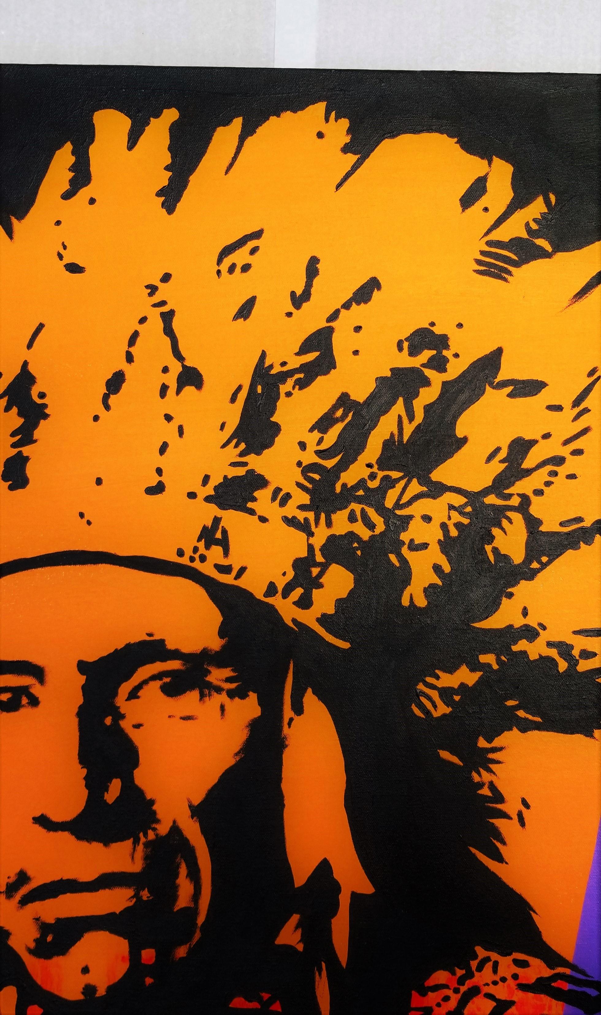 Fuera de mi tierra /// Arte pop callejero contemporáneo Native American Indian Text Art en venta 1