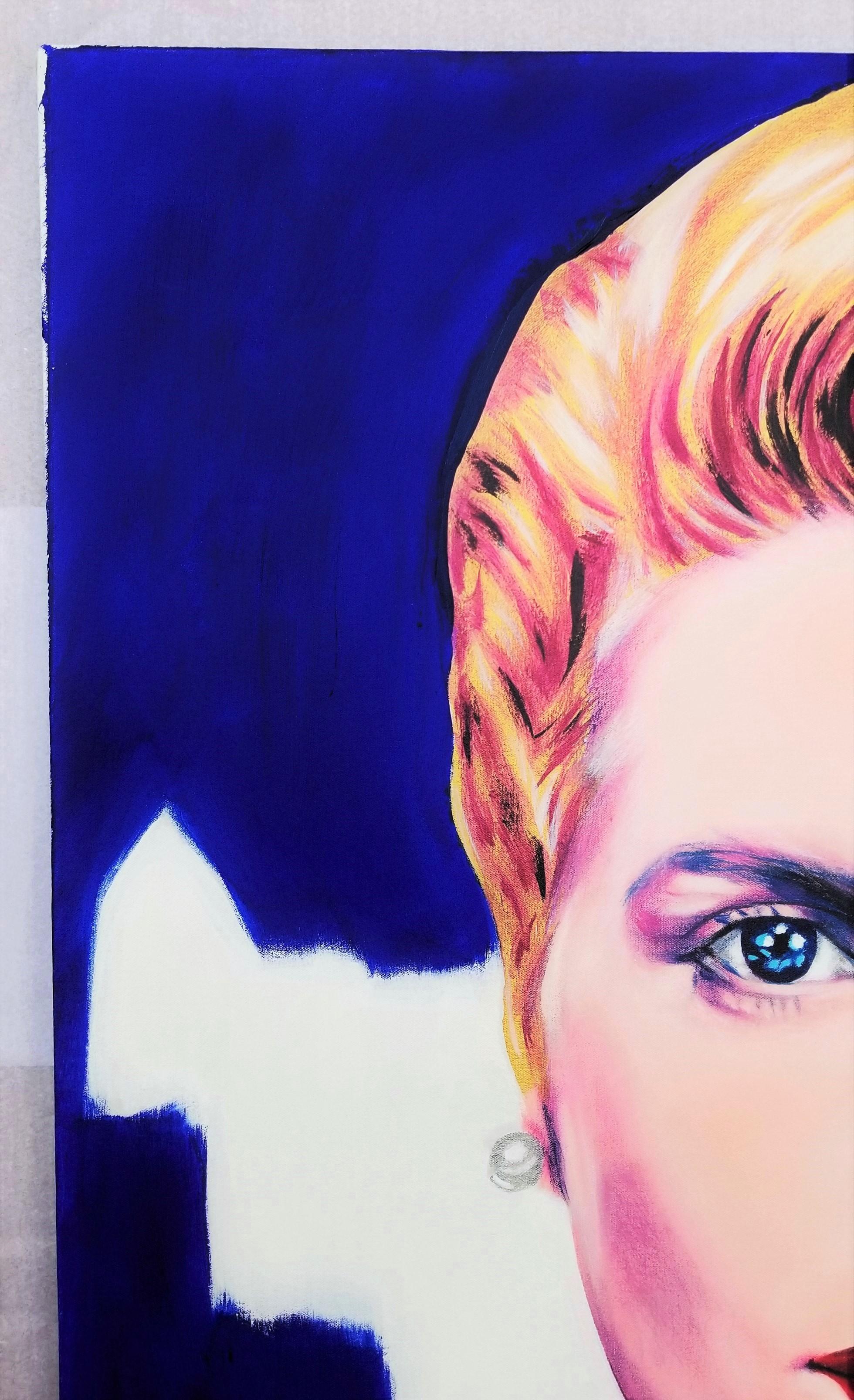 Grace Kelly Icona IX /// Pittura Pop Contemporanea Attrice Moda Modello Film - Painting Contemporaneo di Jack Graves III