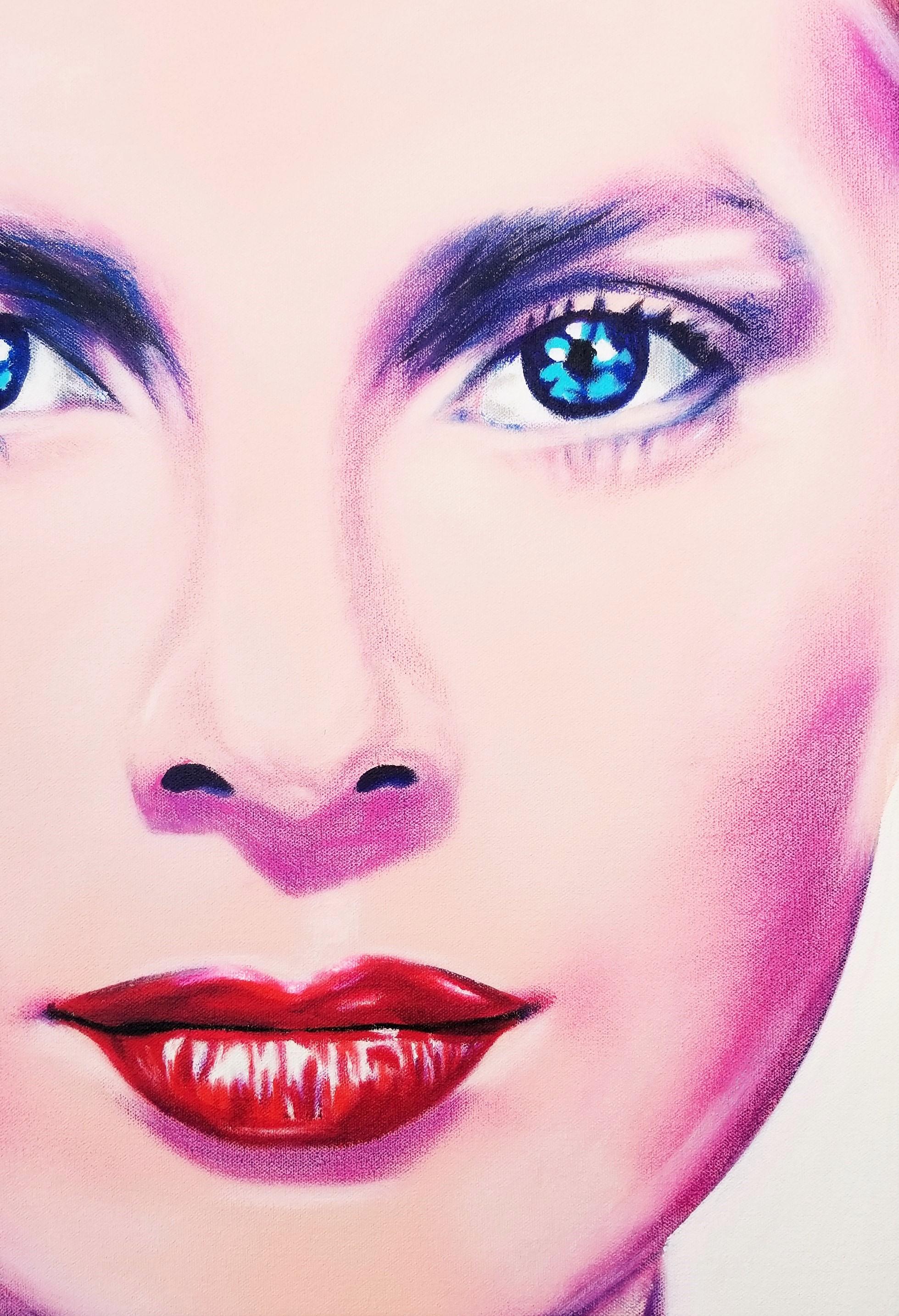 Grace Kelly Icon Platinum /// Contemporary Pop Painting Actress Fashion Model For Sale 3