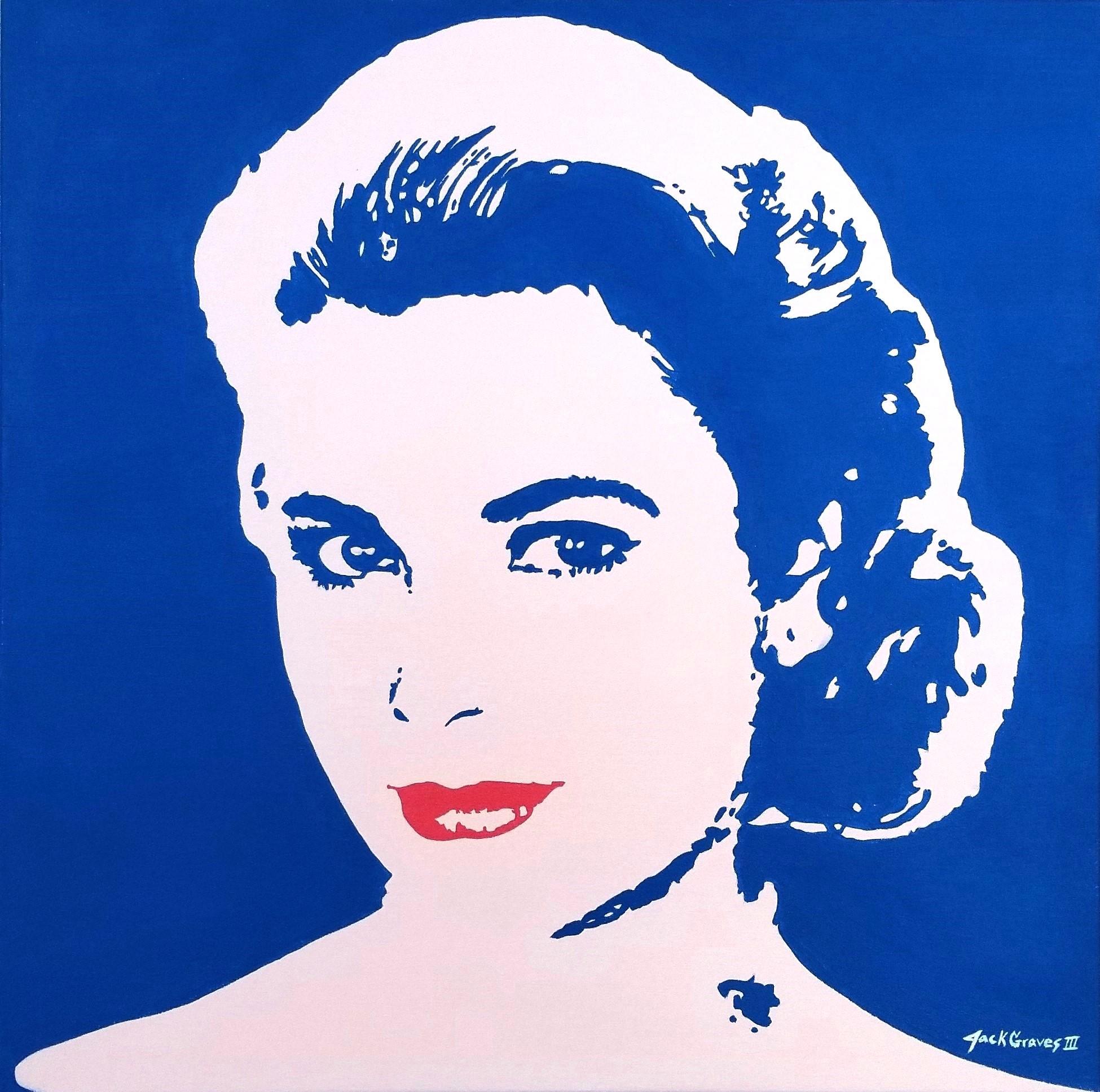 Jack Graves III Portrait Painting – Grace Kelly Icon X /// Contemporary Street Pop Painting Schauspielerin Fashion Model