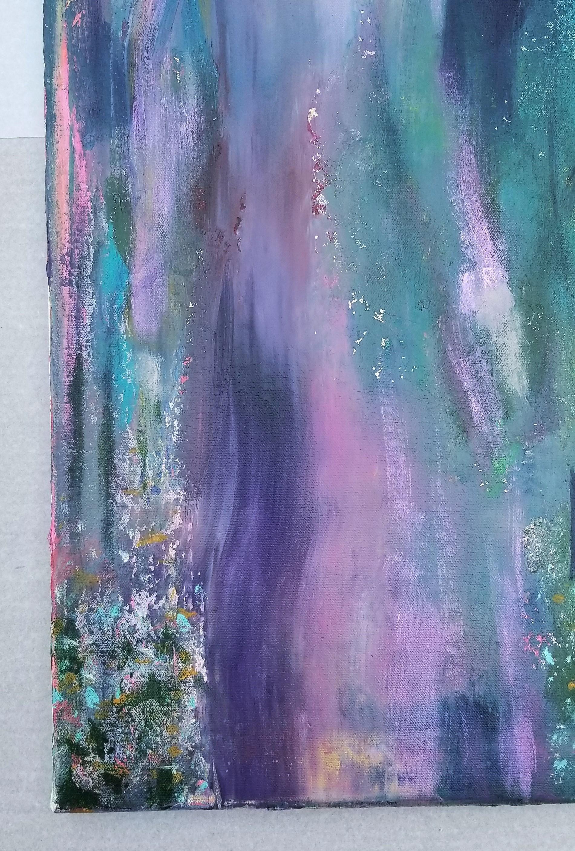Guinevere & Sir Lancelot in the Forest /// Contemporary Abstract Surrealism Art - Painting by Jack Graves III