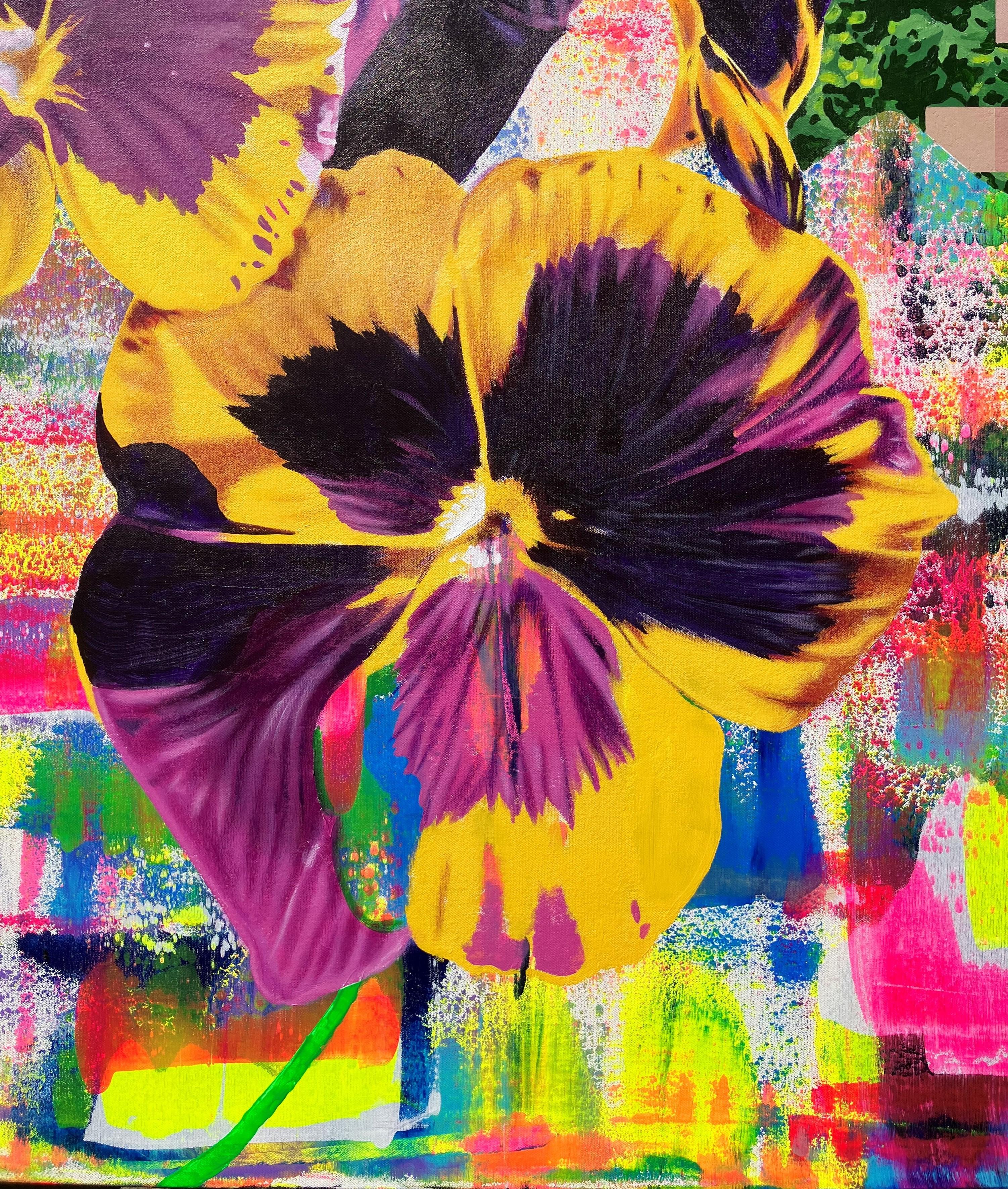 Hermia y Lisandro se fugan /// Pintura callejera contemporánea pop abstracta de gran tamaño en venta 1