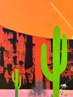 It's Just Paper /// Jack Graves Wild Western Bandit Outlaw Funny Desert Painting