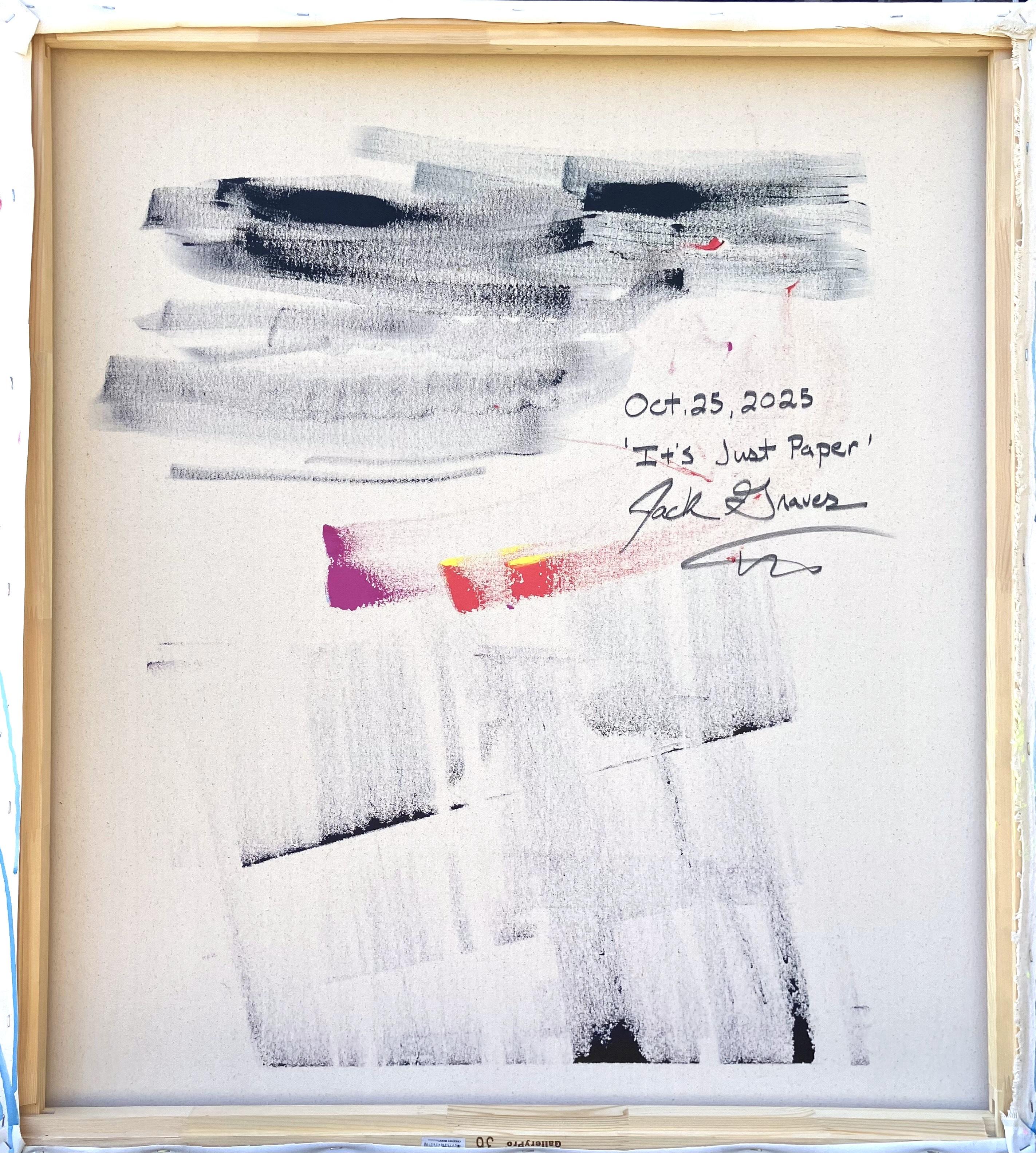 C'est juste du papier /// Jack Graves Wild Western Bandit Outlaw Funny Desert Painting en vente 4