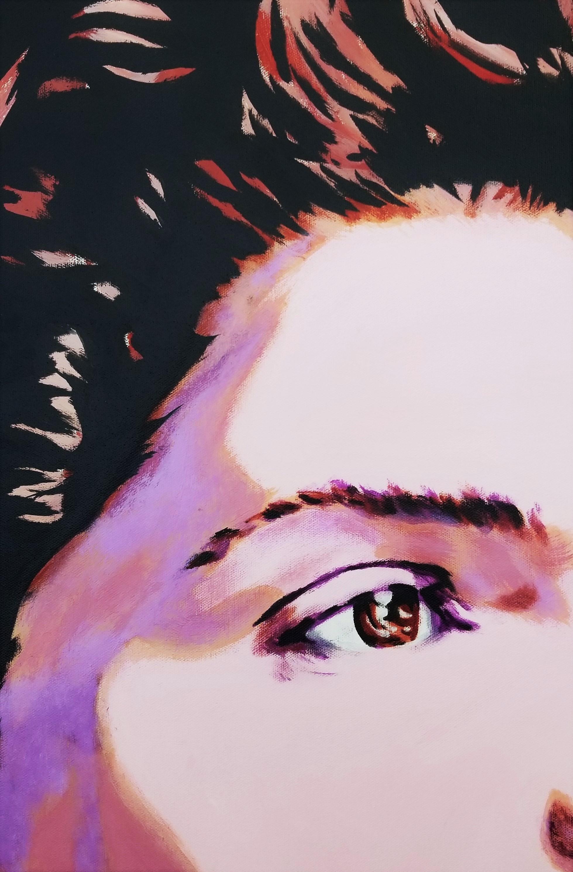 Jacqueline Onassis Icons II /// Peinture contemporaine Pop Art JFK Bleu en vente 5