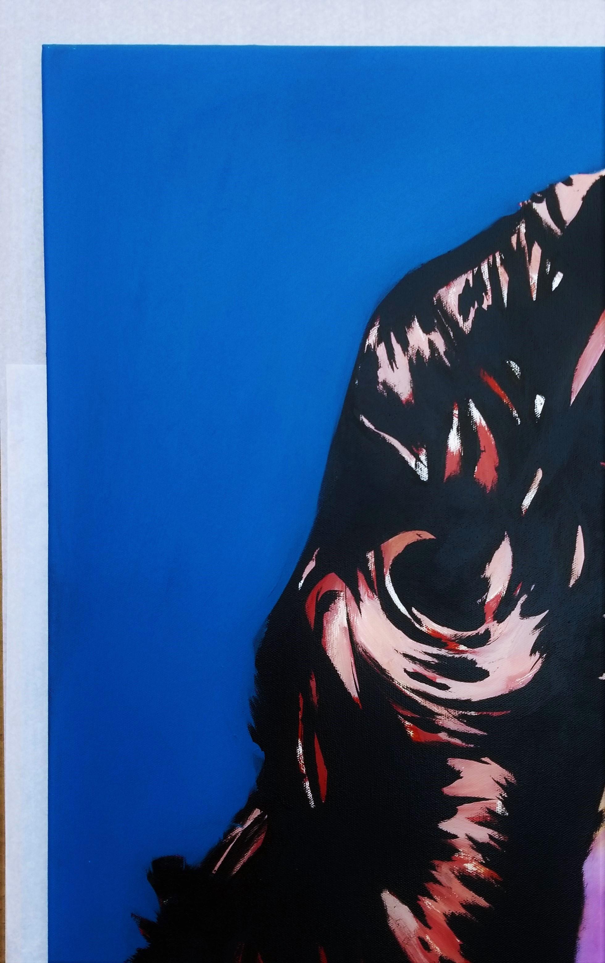 Jacqueline Onassis Icons II /// Peinture contemporaine Pop Art JFK Bleu - Contemporain Painting par Jack Graves III