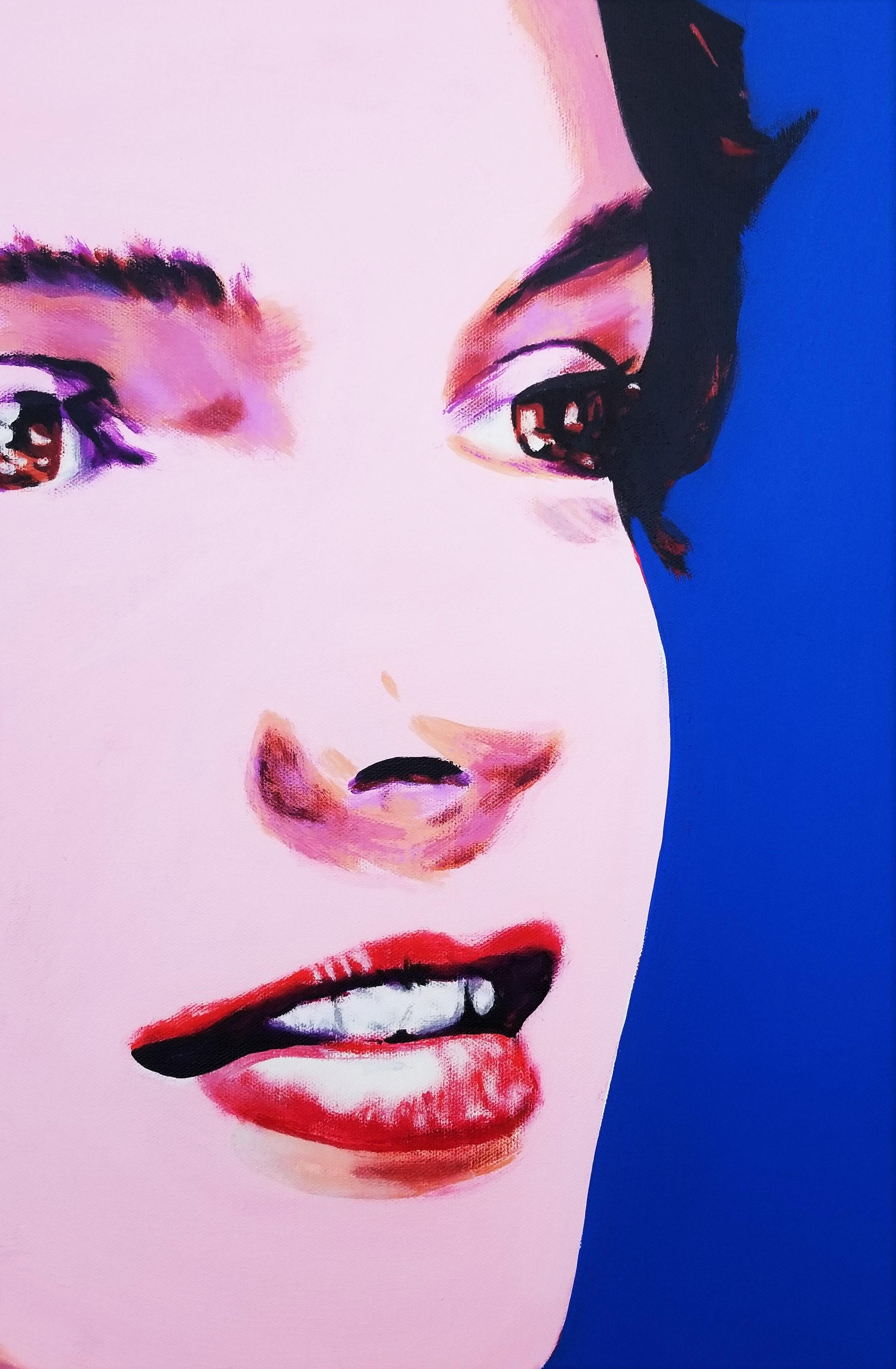 Jacqueline Kennedy Onassis Icon II /// Contemporary Pop Art JFK Painting Blue im Angebot 5