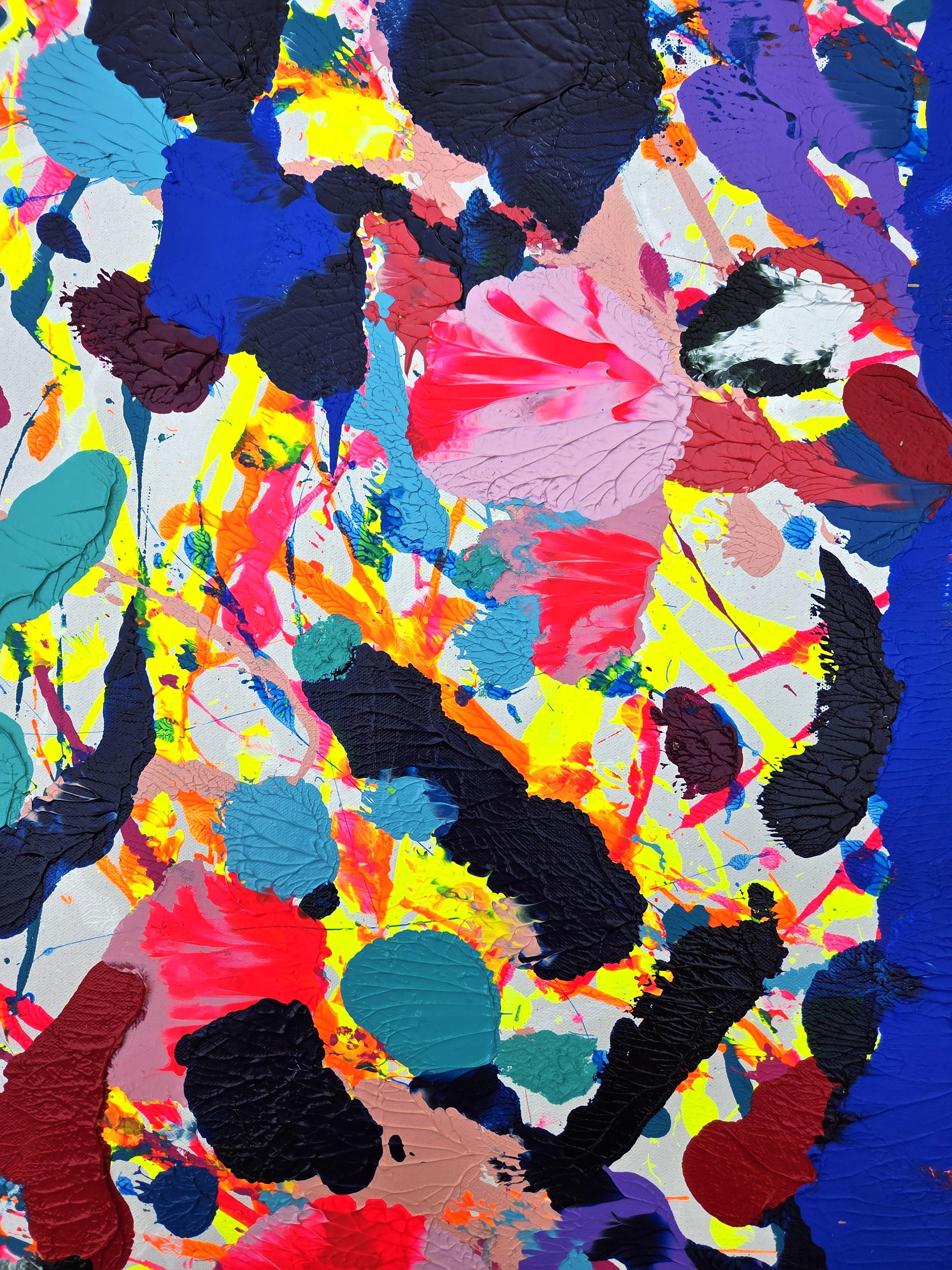 Jaguar /// Contemporary Abstract Rorschach Style Colorful Expressionist Painting im Angebot 7