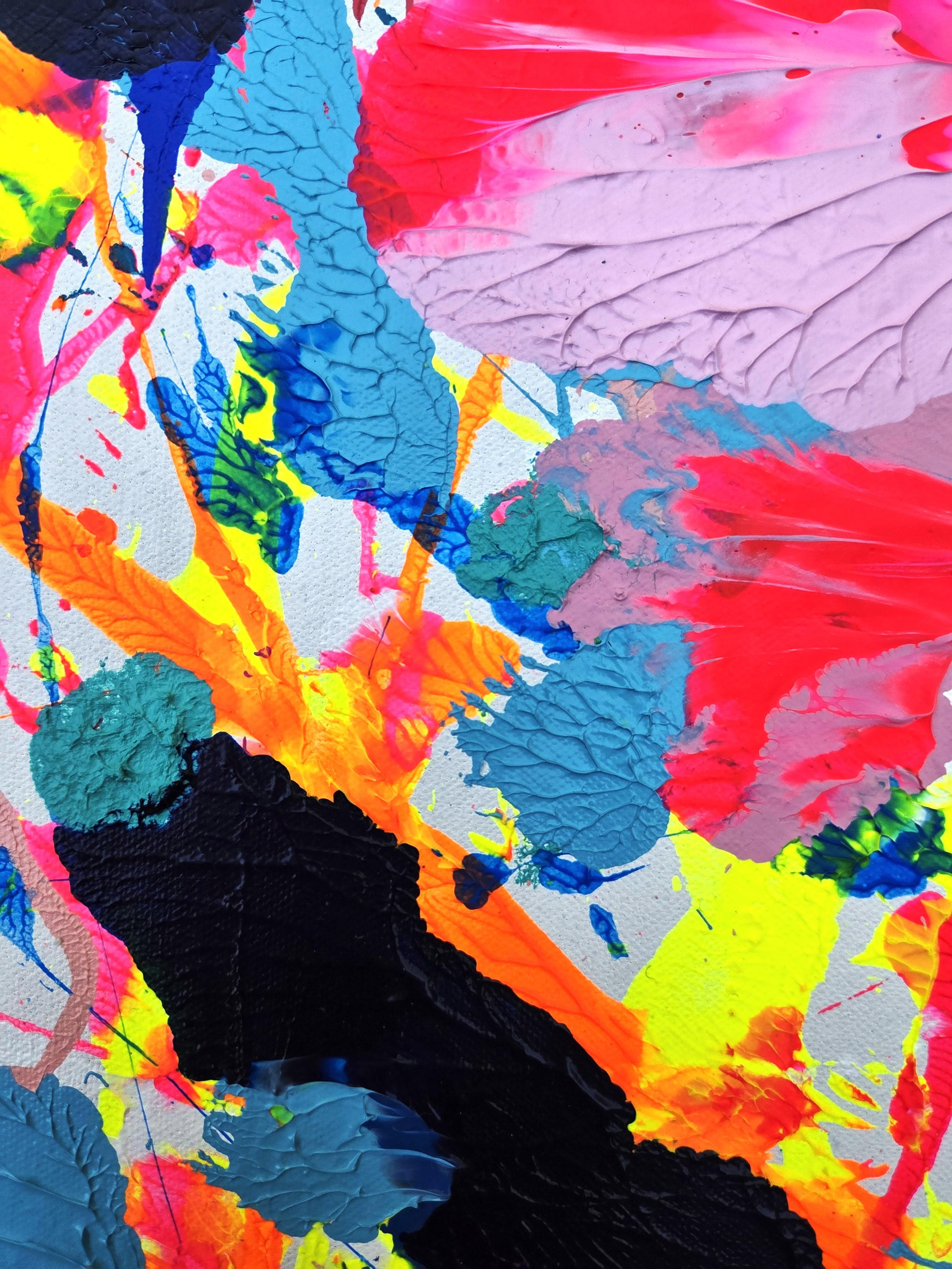 Jaguar /// Contemporary Abstract Rorschach Style Colorful Expressionist Painting im Angebot 8