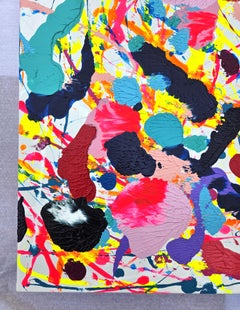 Jaguar /// Contemporary Abstract Rorschach Style Colorful Expressionist Painting