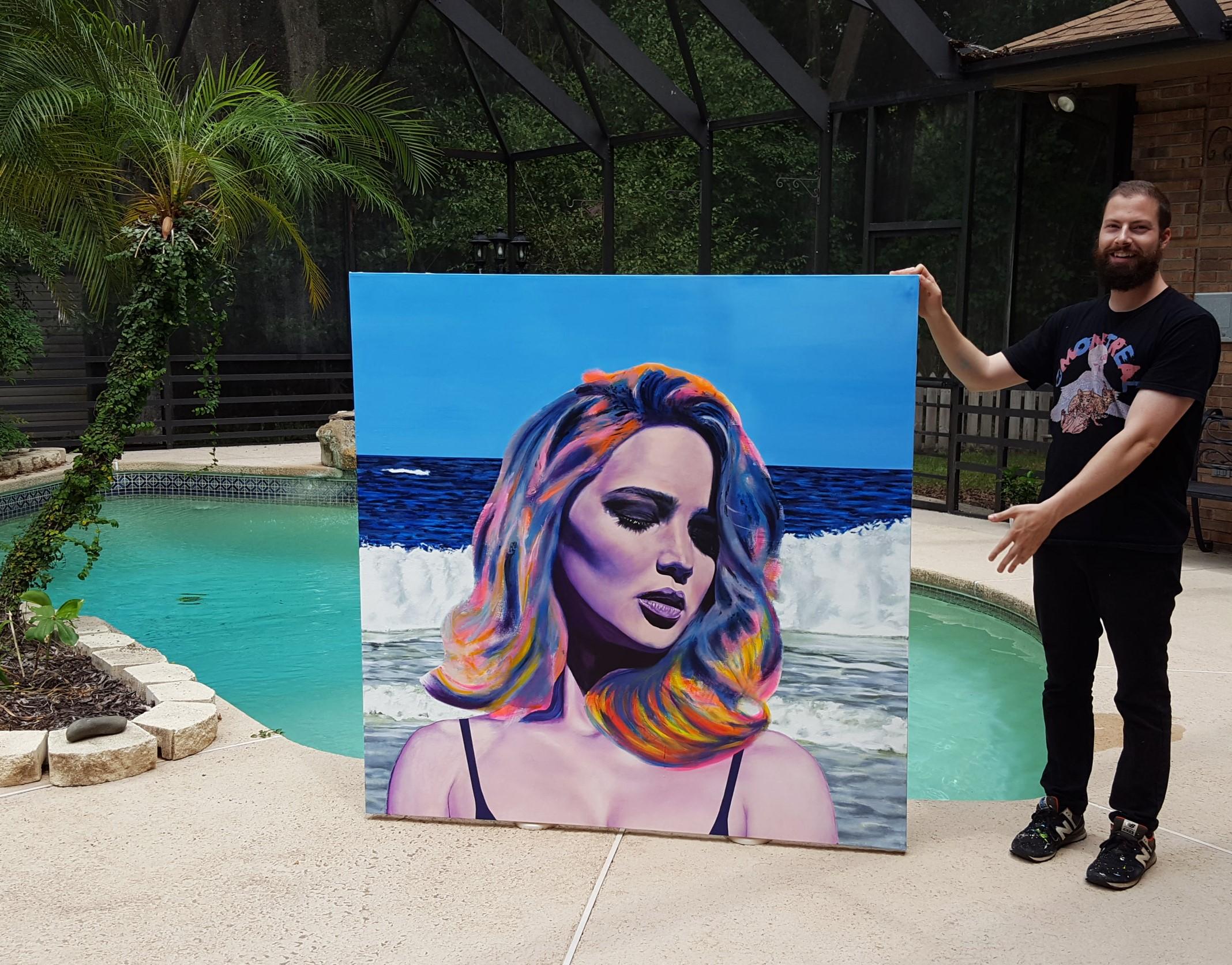 Jennifer Lawrence Suprema /// Retrato Contemporáneo Pop Art Grande Actriz Modelo en venta 9