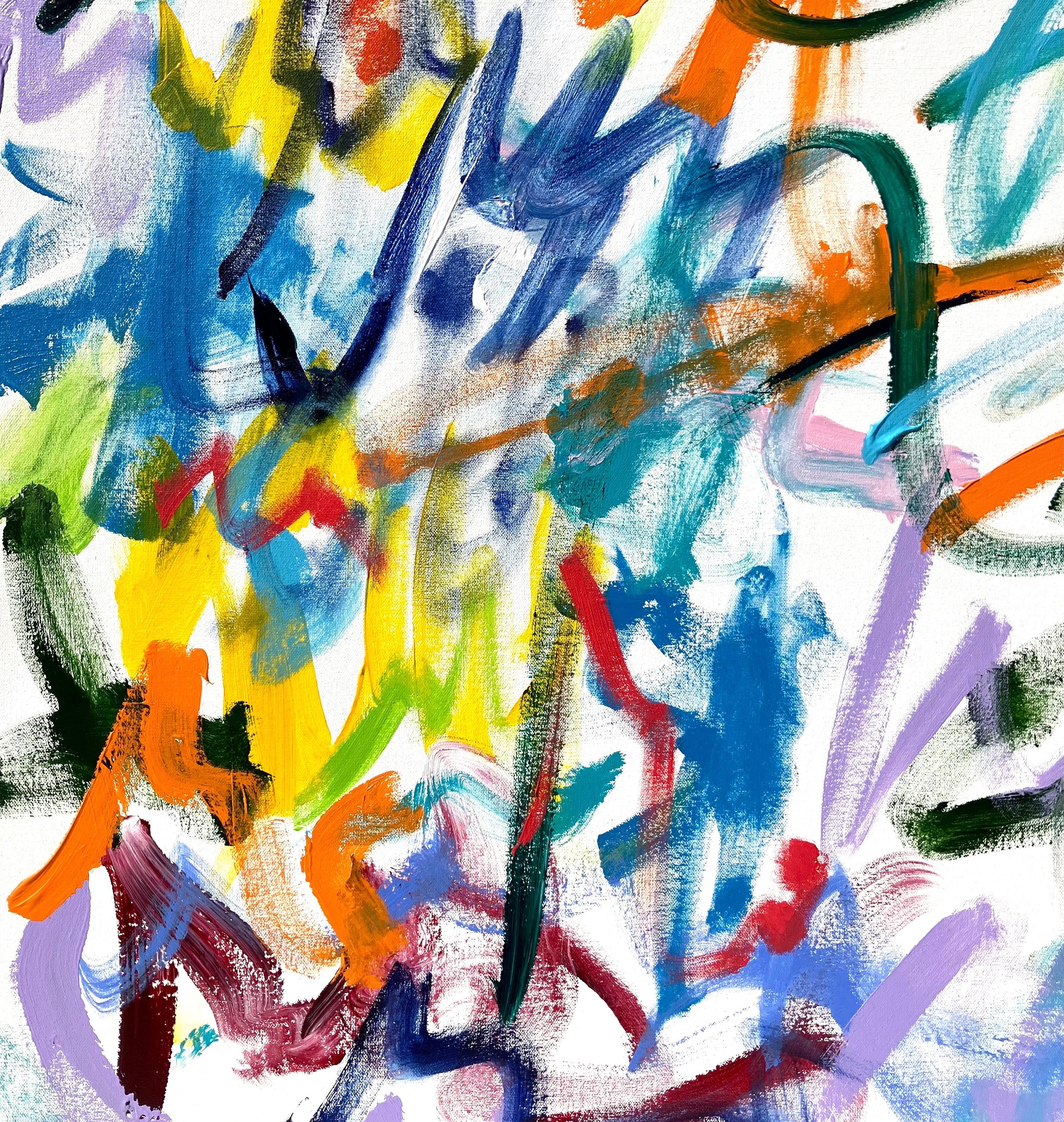 Joan Mitchell Jazz Garden /// Peinture expressionniste abstraite contemporaine Couleur - Gris Abstract Painting par Jack Graves III