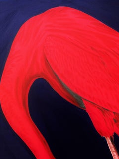 John James Audubon Flamingo Icon /// Huge Contemporary Ornithological Shorebird