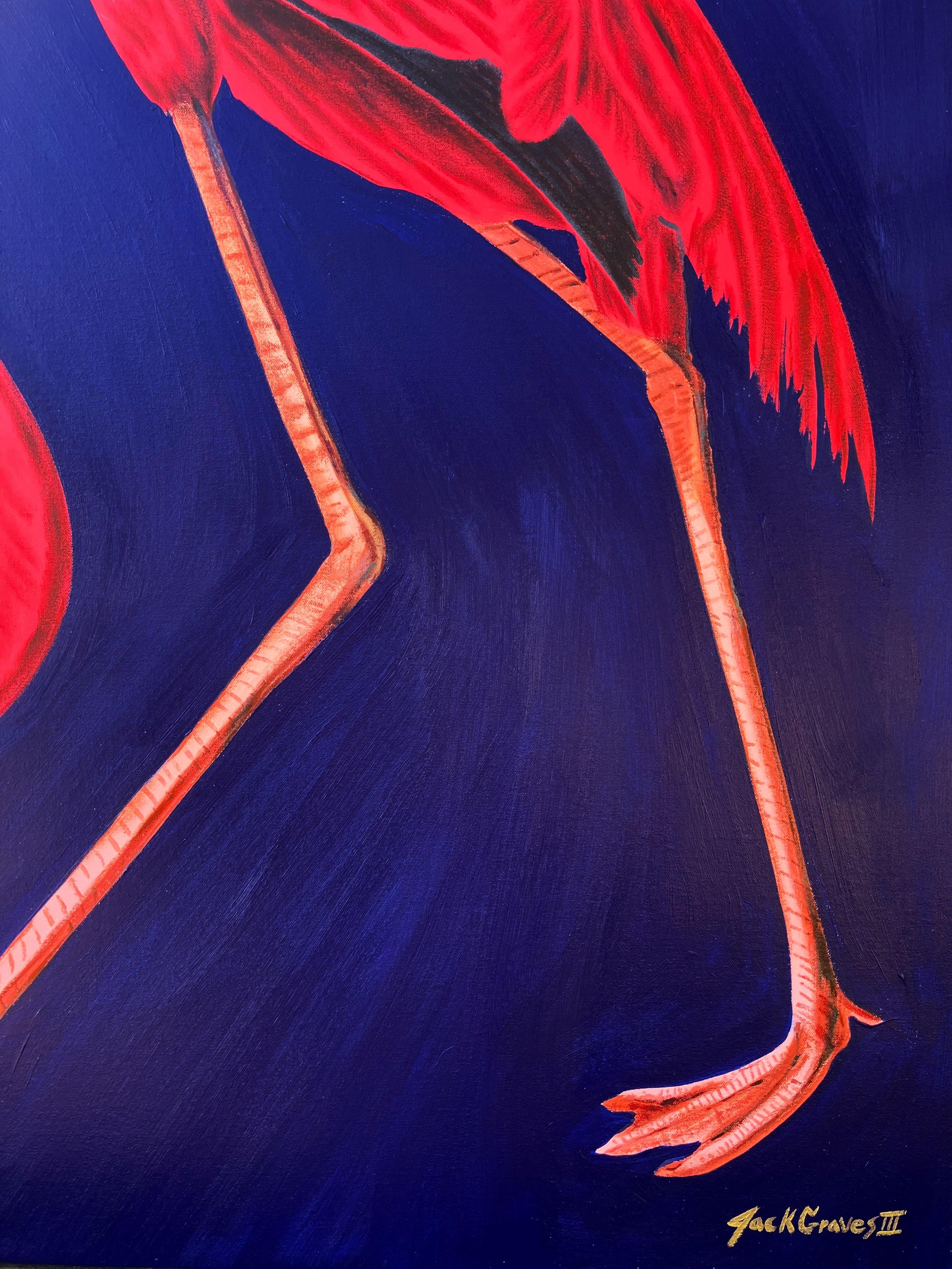 John James Audubon Icono del flamenco II /// Ornitología contemporánea Ave costera en venta 1