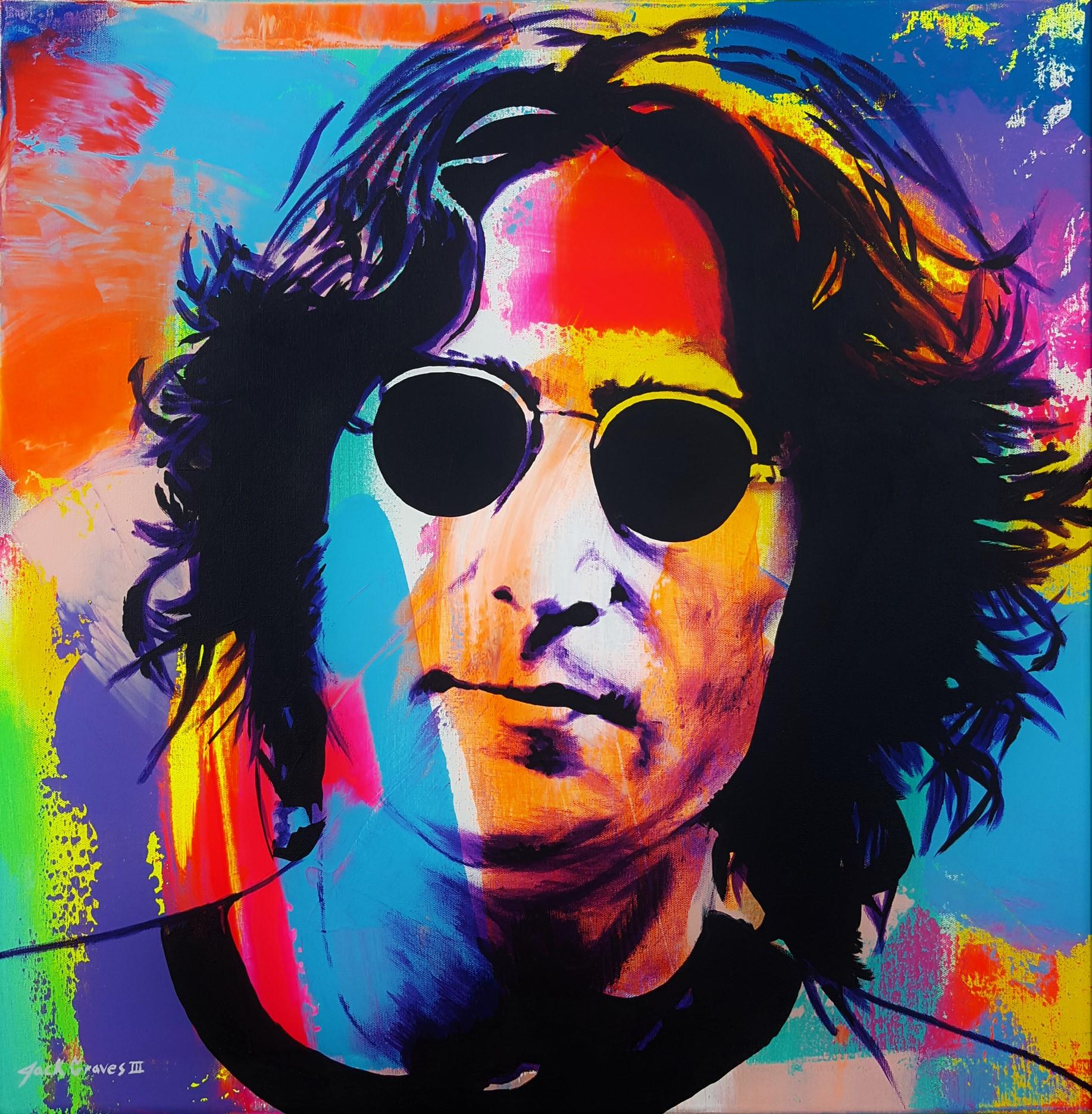 Jack Graves III Portrait Painting - John Lennon Icon IV