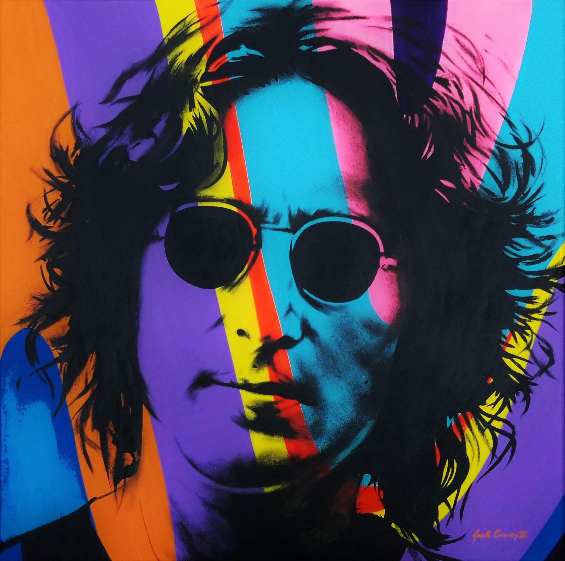 Jack Graves III Portrait Painting - John Lennon Icon V