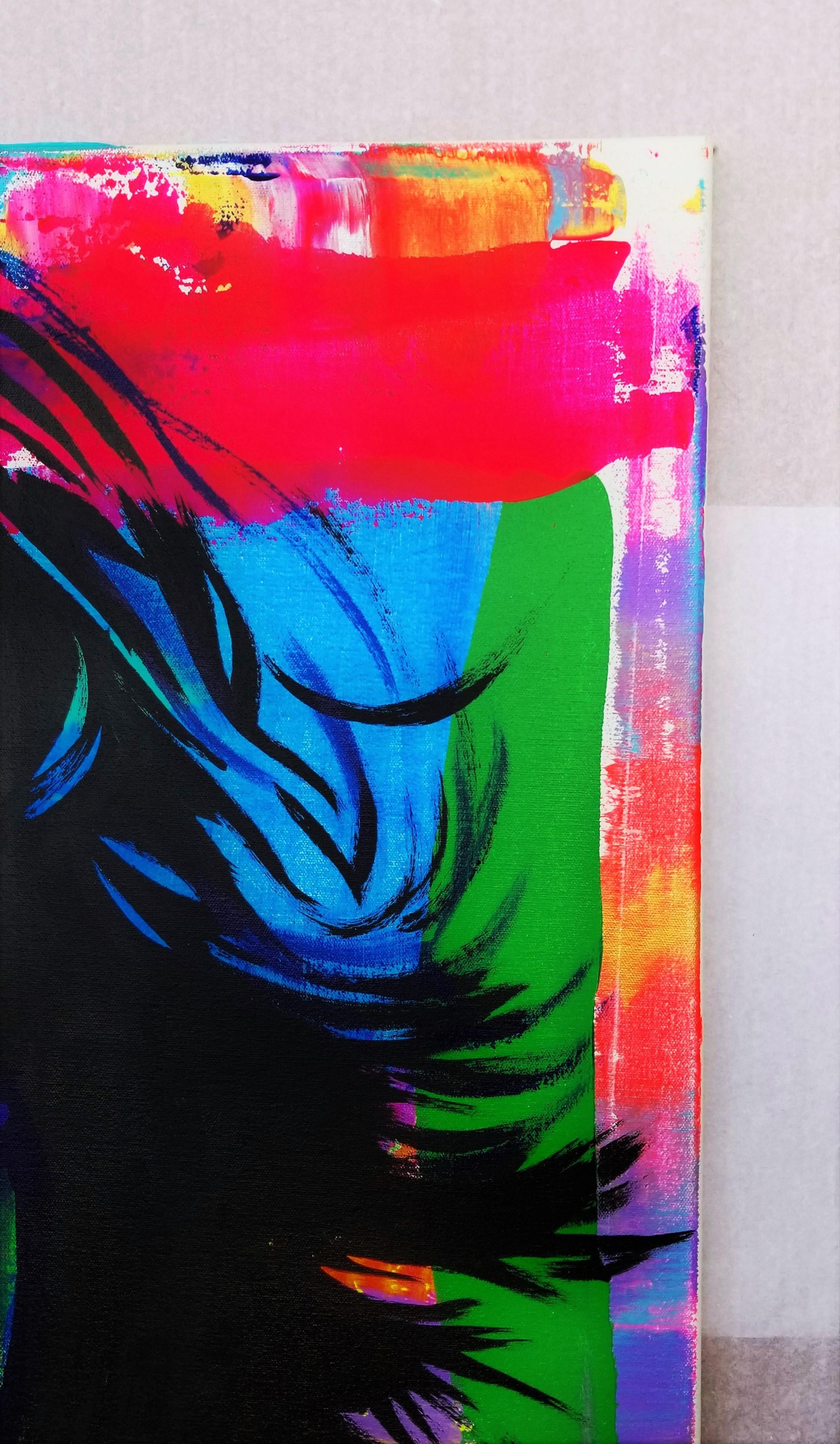 John Lennon Icon VI - Contemporary Painting by Jack Graves III