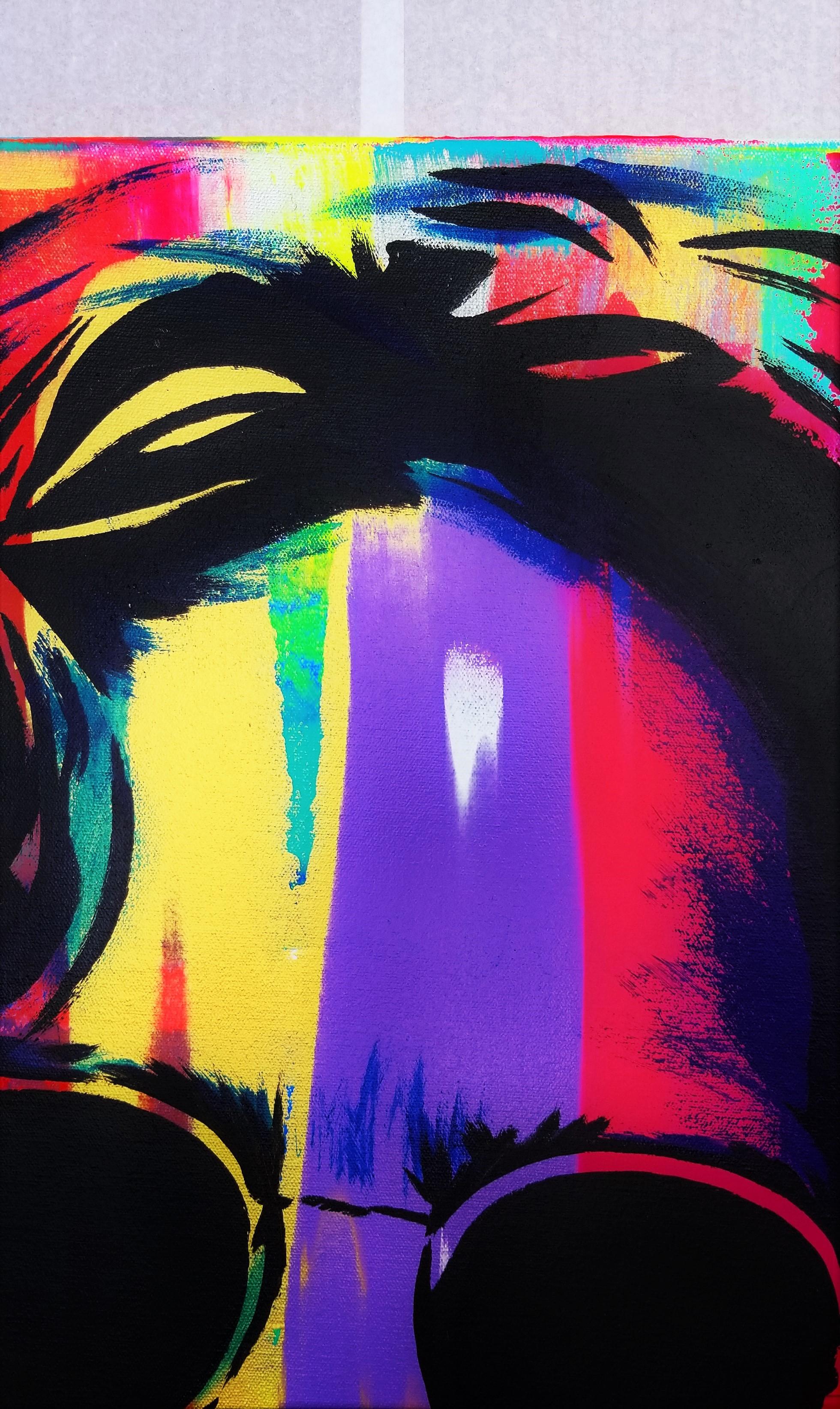 An original signed acrylic painting on canvas by American artist Jack Graves III (1988-) titled 