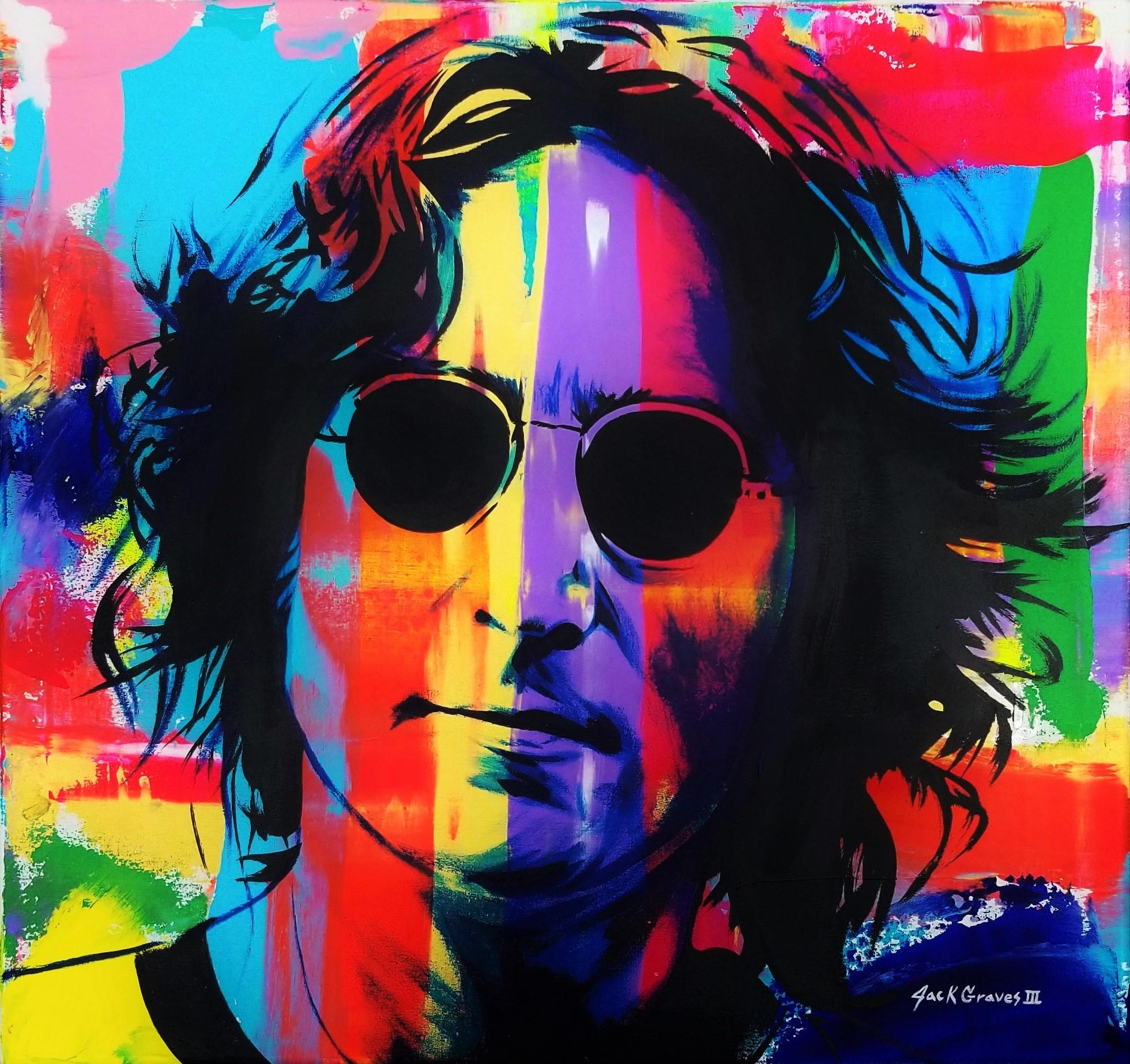 Jack Graves III Portrait Painting - John Lennon Icon VI