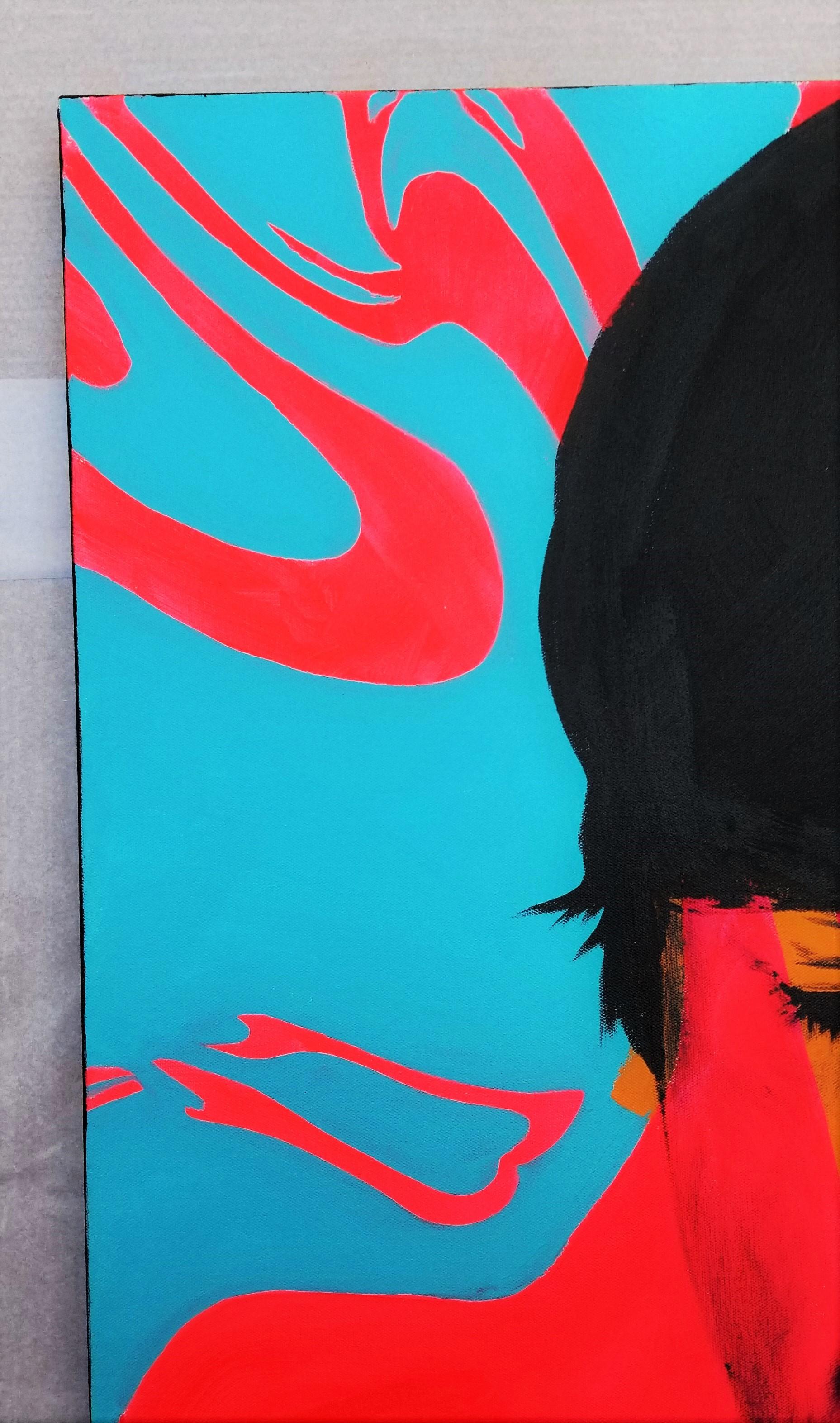 John Lennon Icono VII /// Arte pop callejero contemporáneo The Beatles Retrato Pintura - Painting Contemporáneo de Jack Graves III