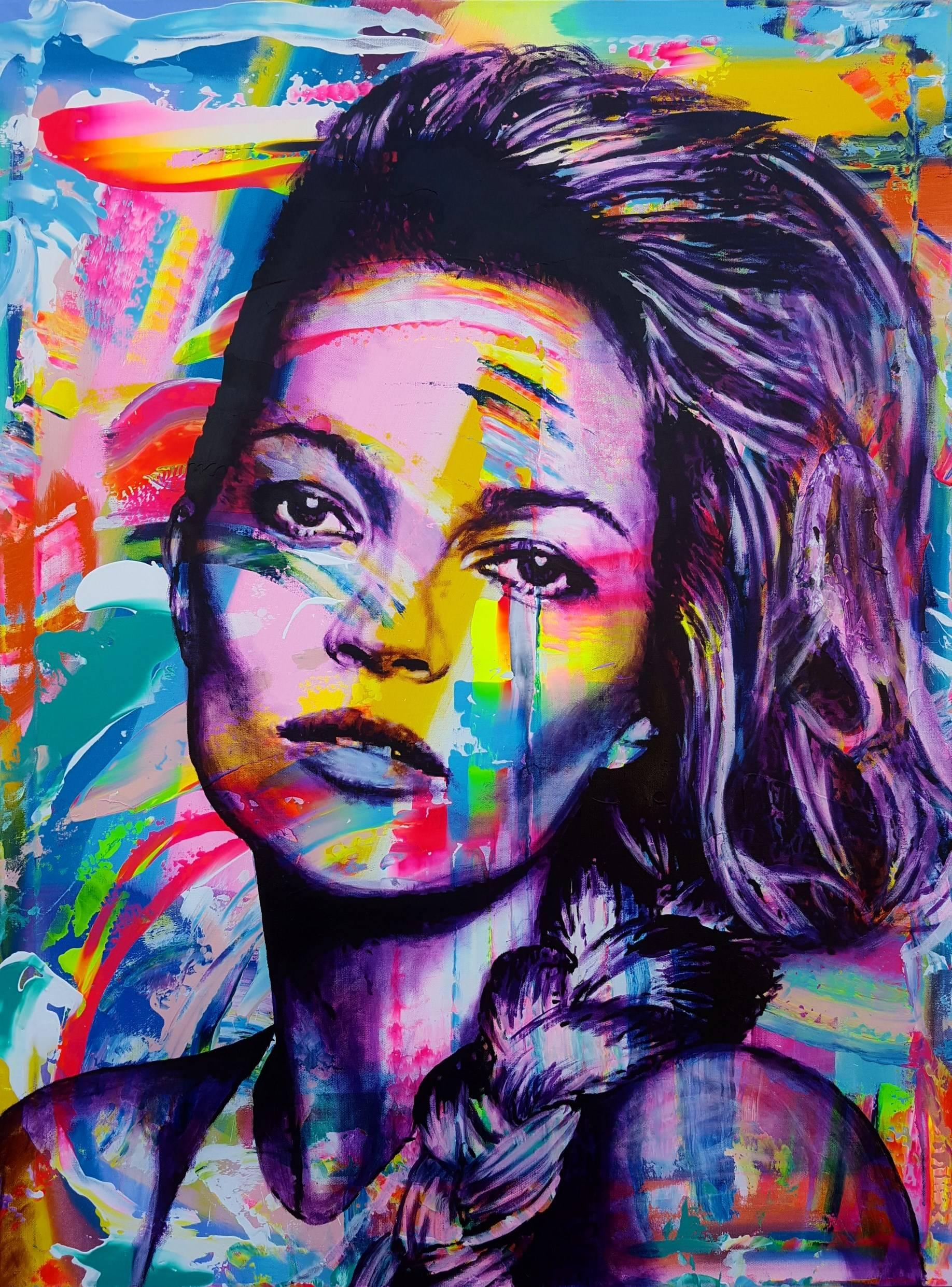 Jack Graves III Portrait Painting - Kate Moss Icon III