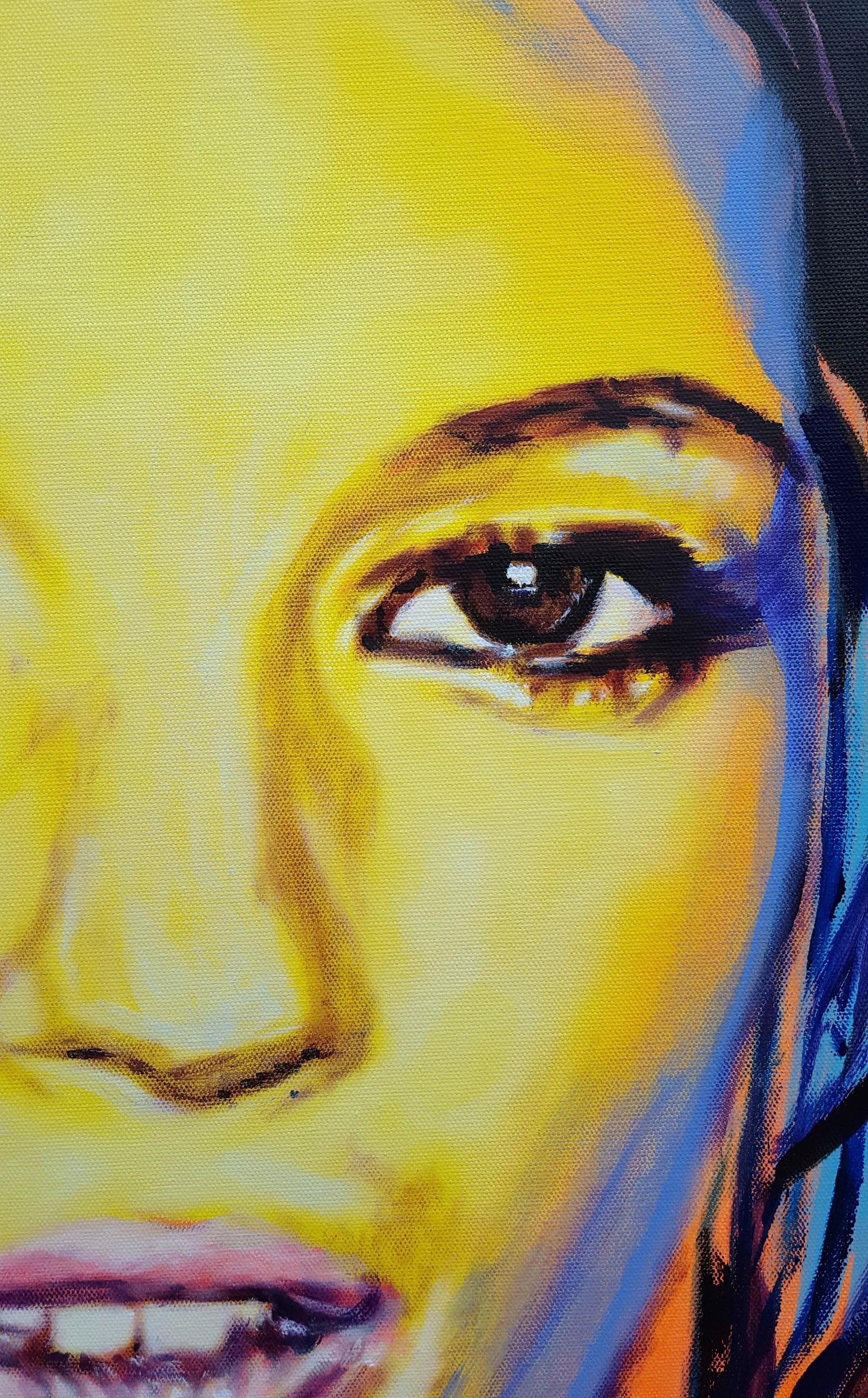 Kate Moss Icon IV /// Zeitgenössische Pop Art Mode Model Portrait Malerei UK GB im Angebot 6