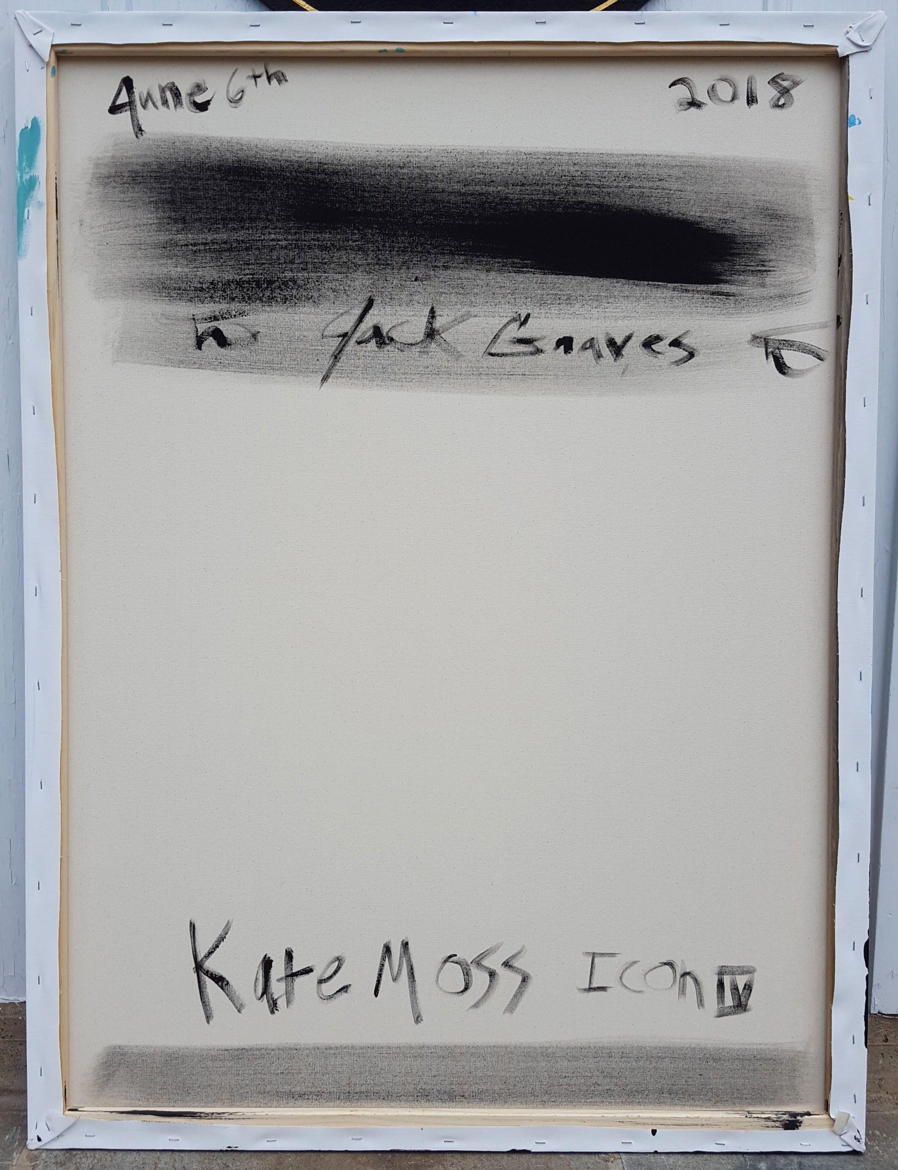 Kate Moss Icon IV /// Zeitgenössische Pop Art Mode Model Portrait Malerei UK GB im Angebot 8