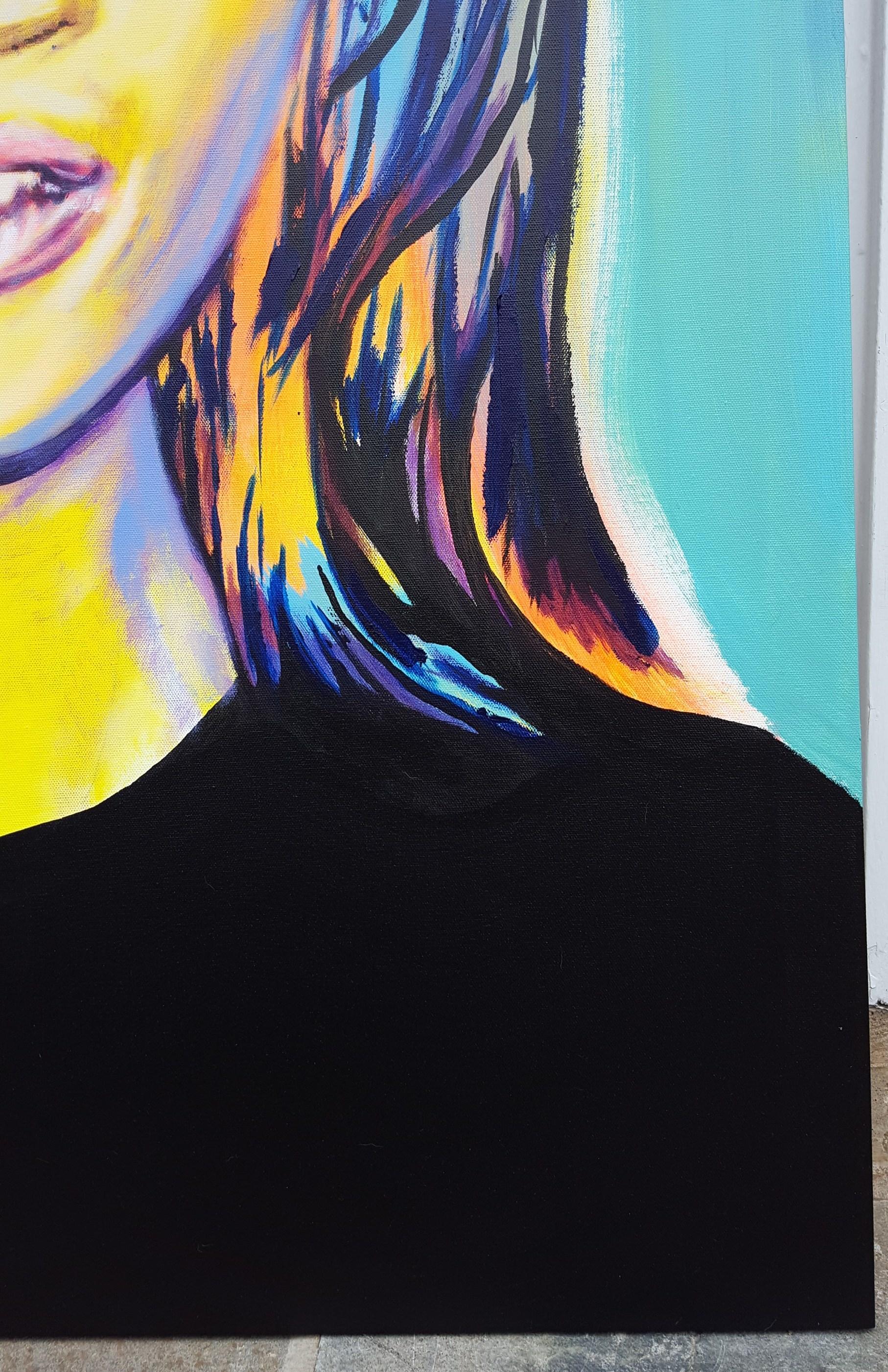 Künstler: Jack Graves III (Amerikaner, 1988-) 
Titel: ³eKate Moss Icon IV³c
Serie: Ikone
*Verso signiert, betitelt und datiert von Graves
Jahr: 2018
Medium: Original-Acryl-Gemälde auf Leinwand
Größe der Leinwand: 48