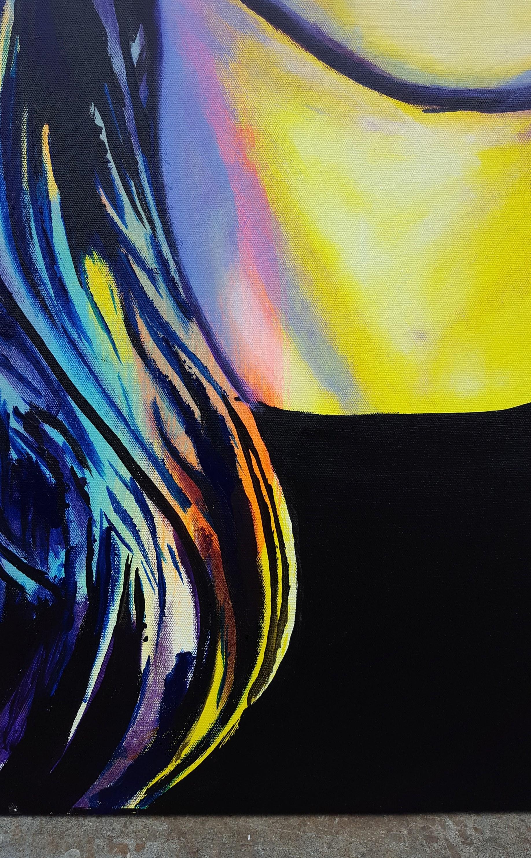 Kate Moss Icon IV /// Zeitgenössische Pop Art Mode Model Portrait Malerei UK GB im Angebot 3