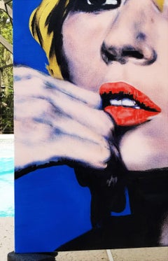 Kate Moss Icon IX /// Contemporary Street Pop Art Fashion Model Painting Canvas