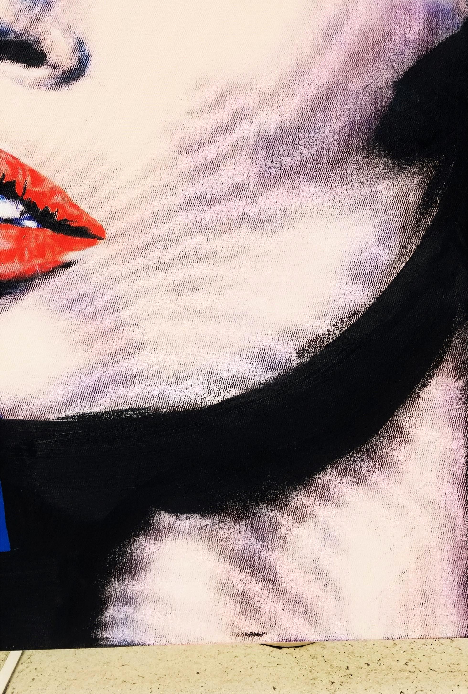 Kate Moss Icon IX /// Contemporary Street Pop Art Fashion Model Malerei Leinwand im Angebot 2
