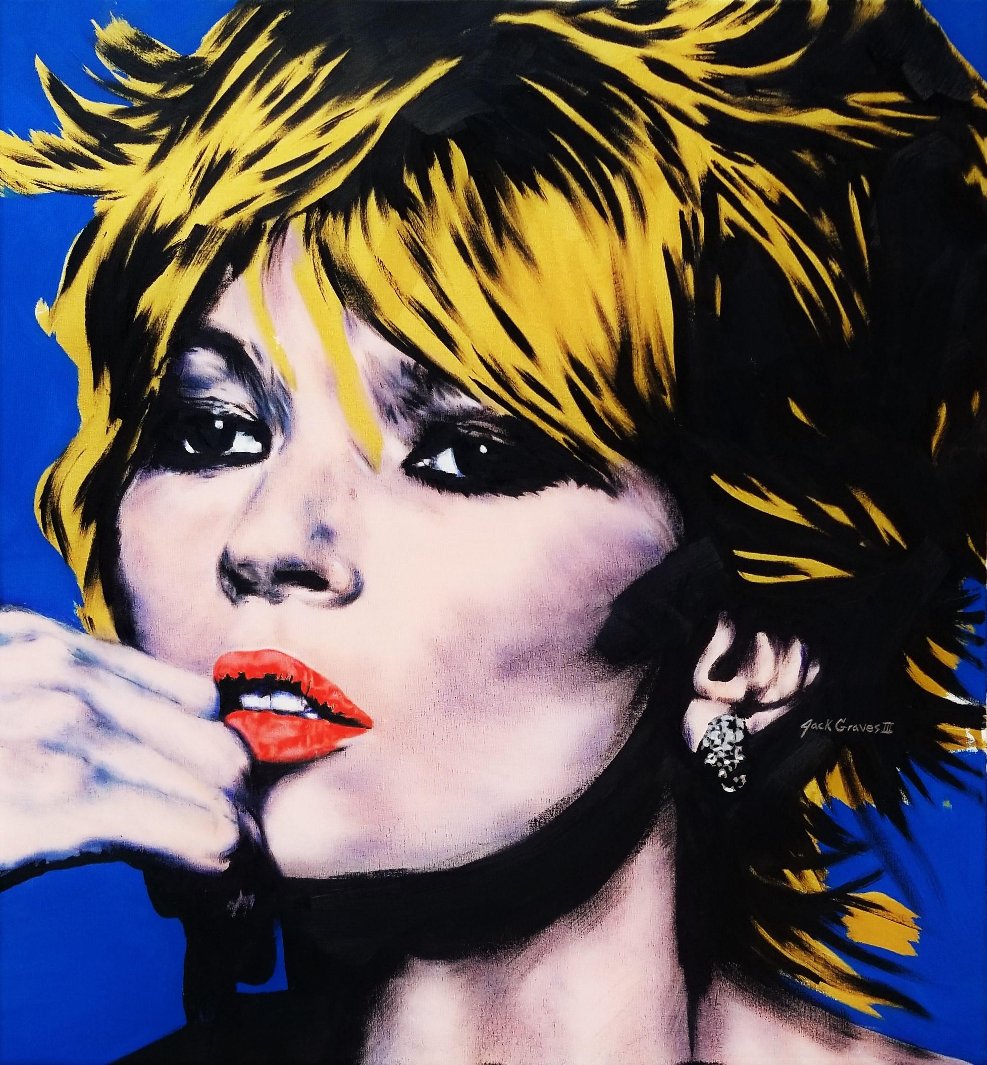 Jack Graves III Portrait Painting – Kate Moss Icon IX /// Contemporary Street Pop Art Fashion Model Malerei Leinwand