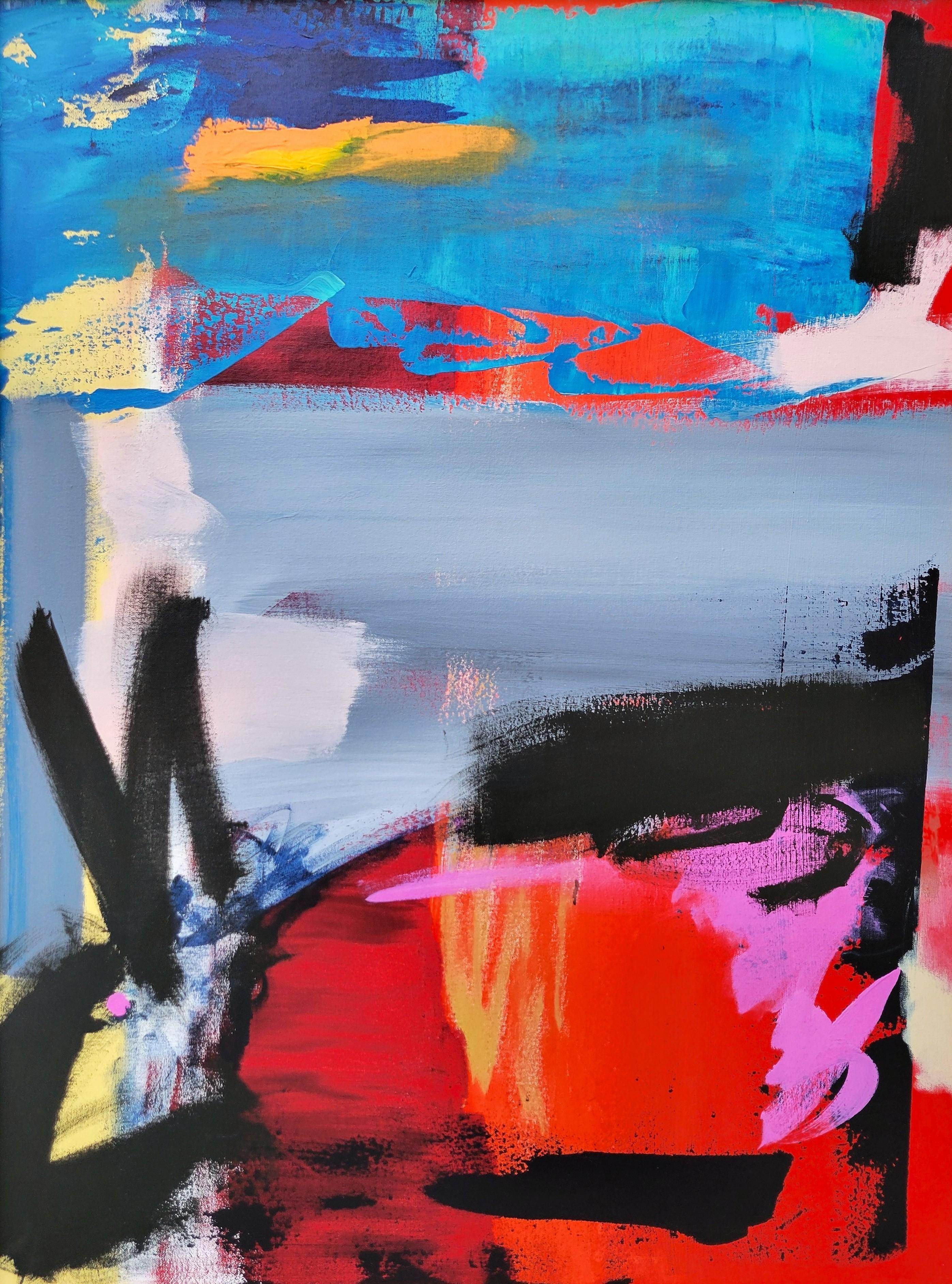 Jack Graves III Abstract Painting – Lapin (Kaninchen) /// Jack Graves Abstraktes Expressionistisches Gemälde Leinwand Diebenkorn