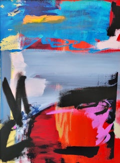 Lapin (Rabbit) /// Jack Graves Abstract Expressionist Painting Canvas Diebenkorn