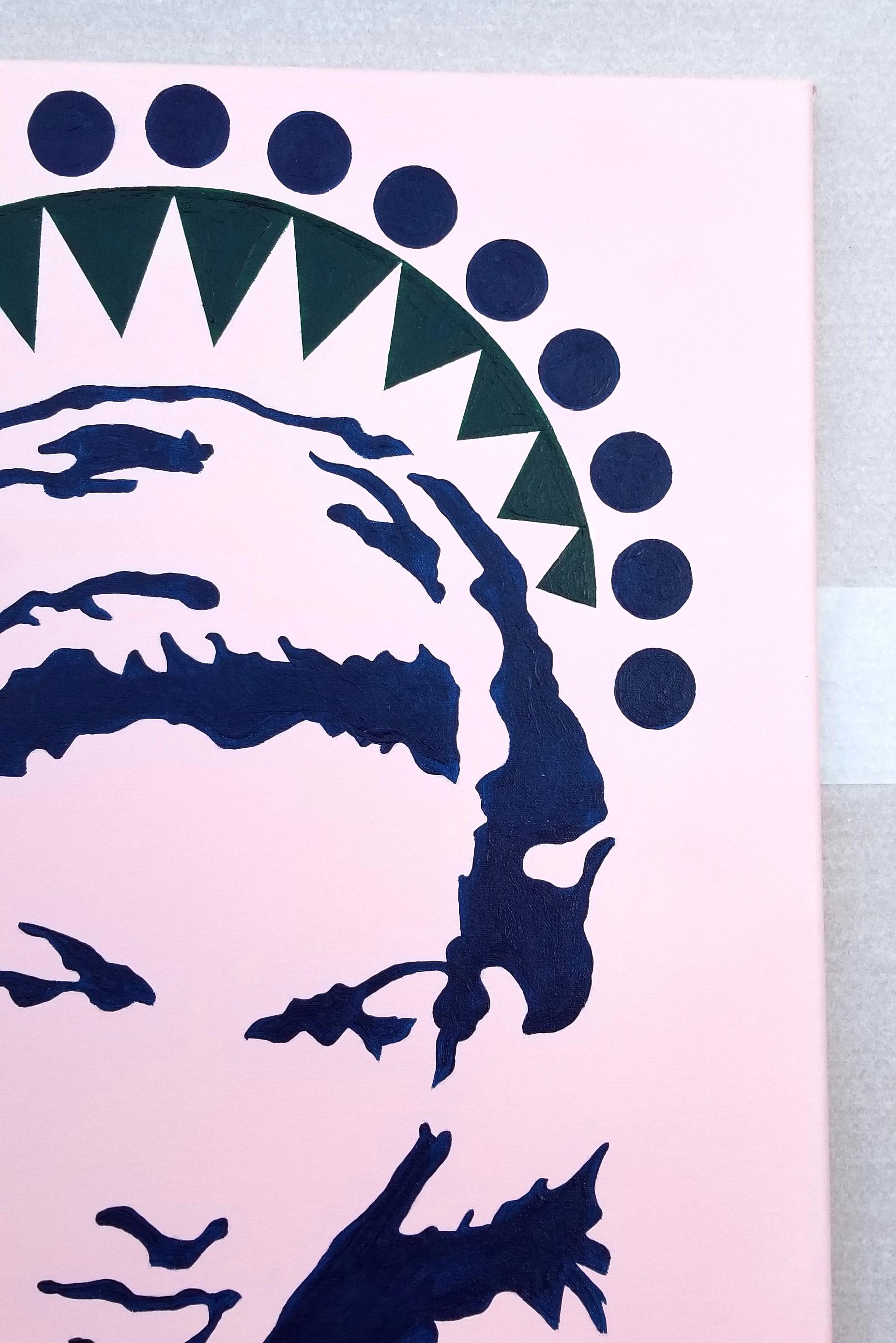 Lauren Bacall Icon VI /// Contemporary Street Pop Art Actress Model Painting en vente 1
