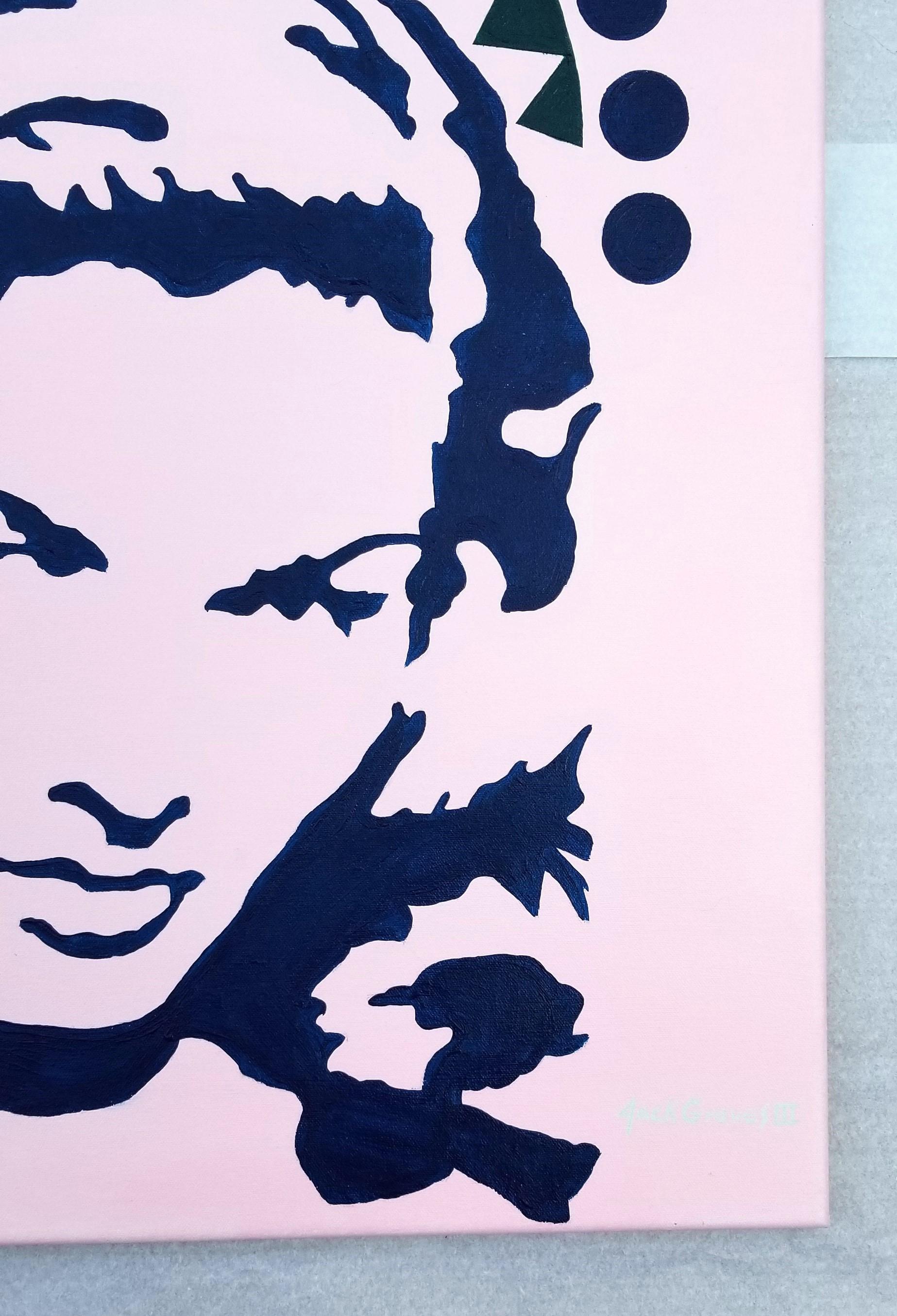Lauren Bacall Icon VI /// Contemporary Street Pop Art Actress Model Painting en vente 2