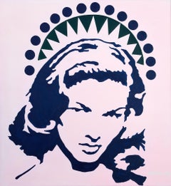 Lauren Bacall Icon VI /// Contemporary Street Pop Art Actress Model Painting