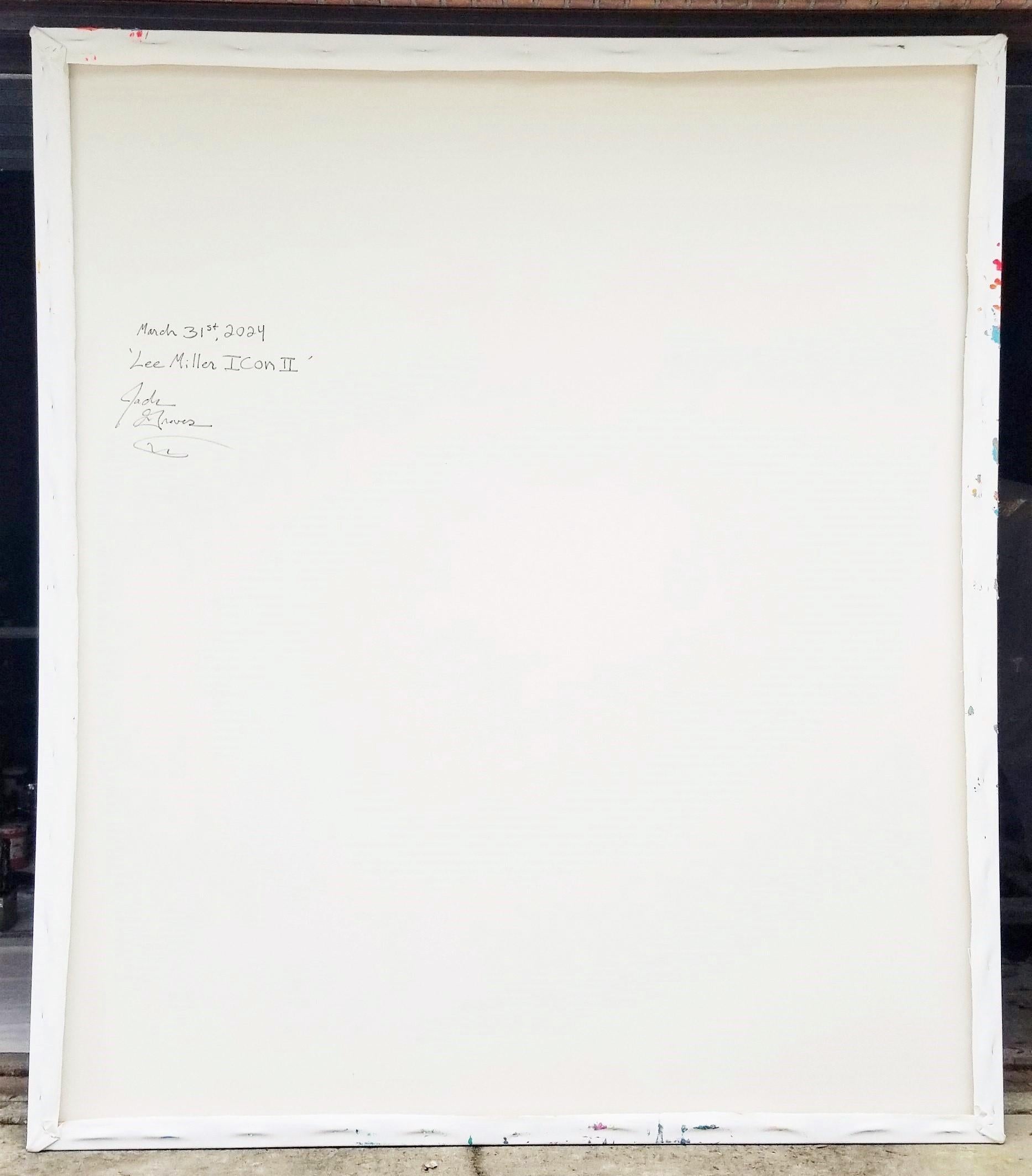 Lee Miller Icone II (Man Ray) /// Immense peinture pop art de rue contemporaine Modèle en vente 9