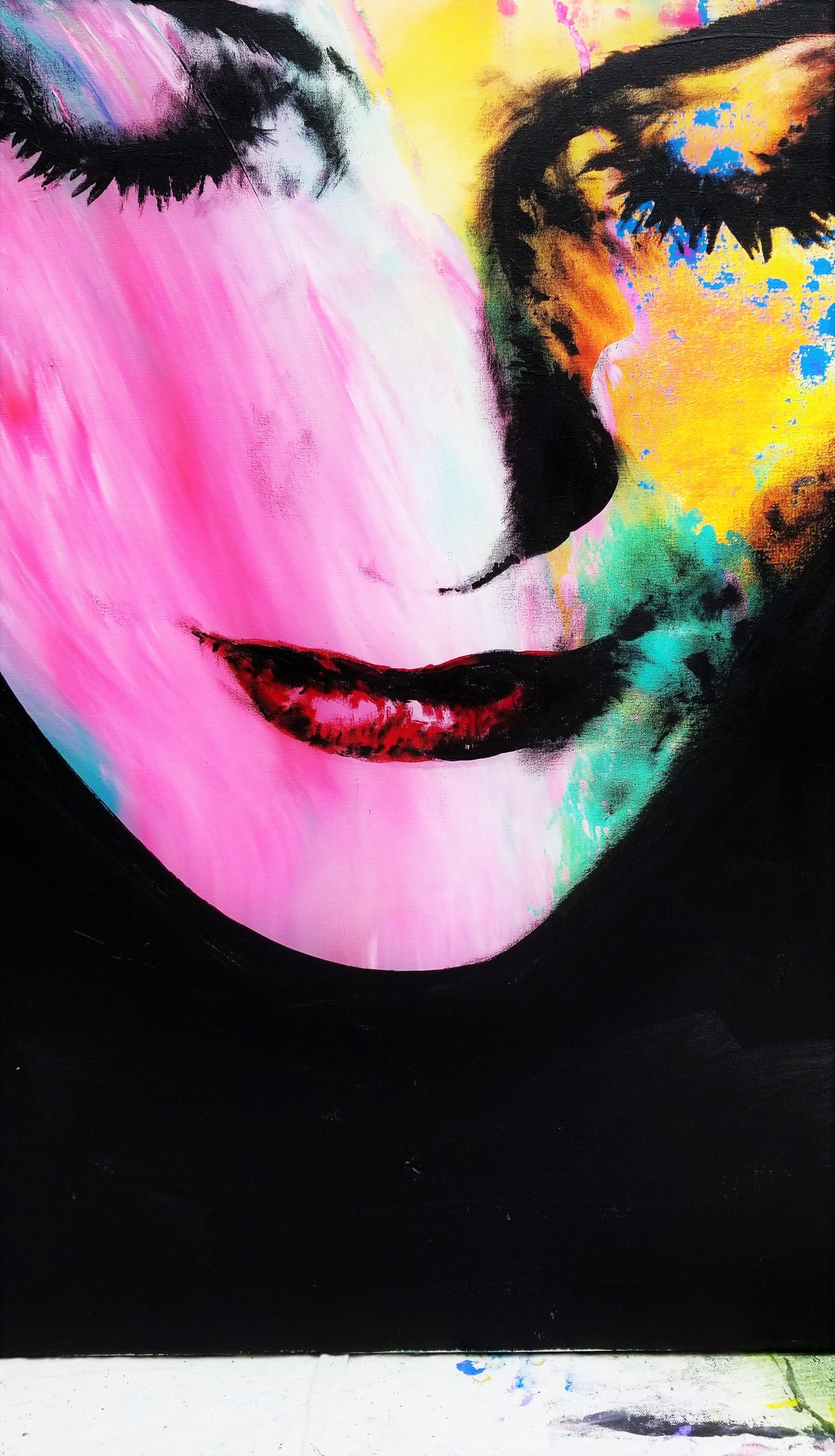 Lee Miller Icone II (Man Ray) /// Immense peinture pop art de rue contemporaine Modèle en vente 4