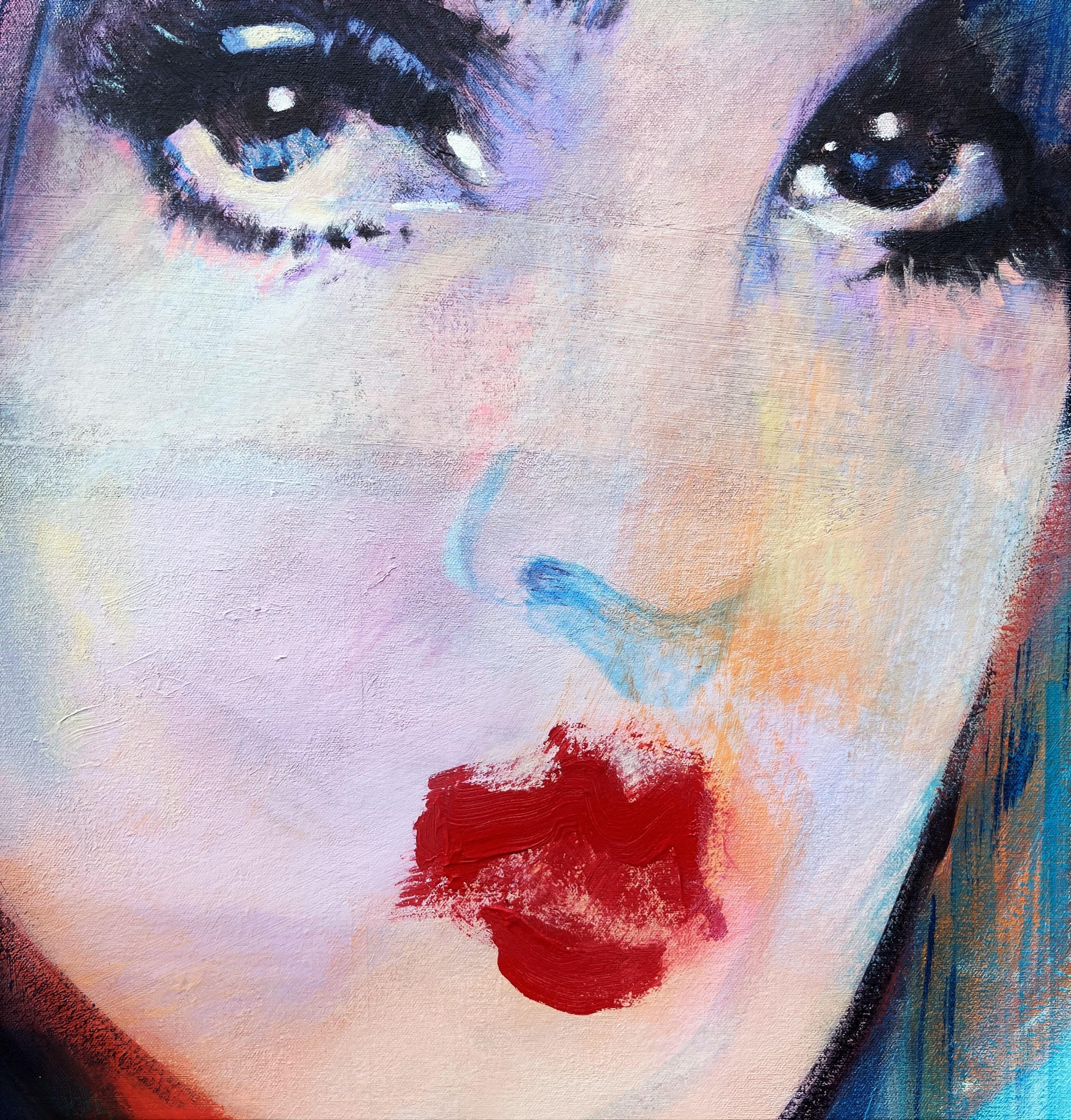 Liberté /// Street Pop Art contemporanea Ritratto figurativo Donna Signora Paesaggio marino in vendita 8