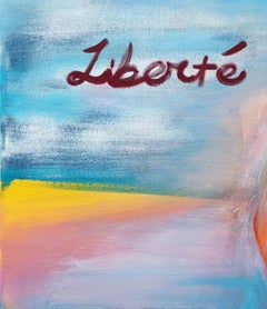Liberté /// Contemporary Street Pop Art Figurative Portrait Woman Lady Seascape