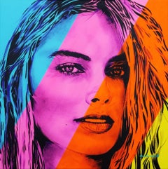 Margot Robbie Icone II (Barbie) /// Street Pop Art contemporain Actrice Modèle