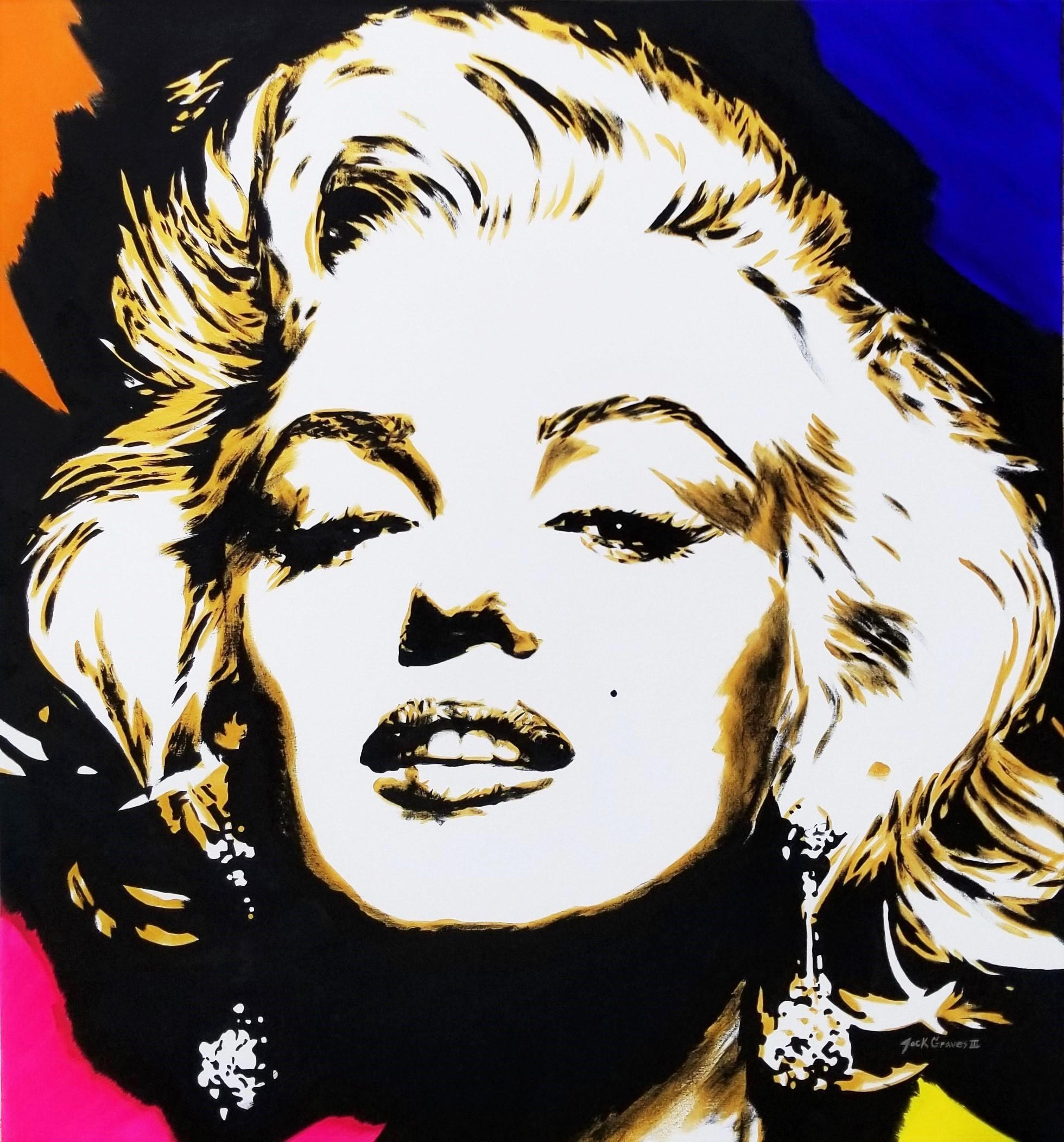 Portrait Painting Jack Graves III - Marilyn Monroe Icone XII /// Pop Art Hollywood Actrice Portrait Peinture Modèle