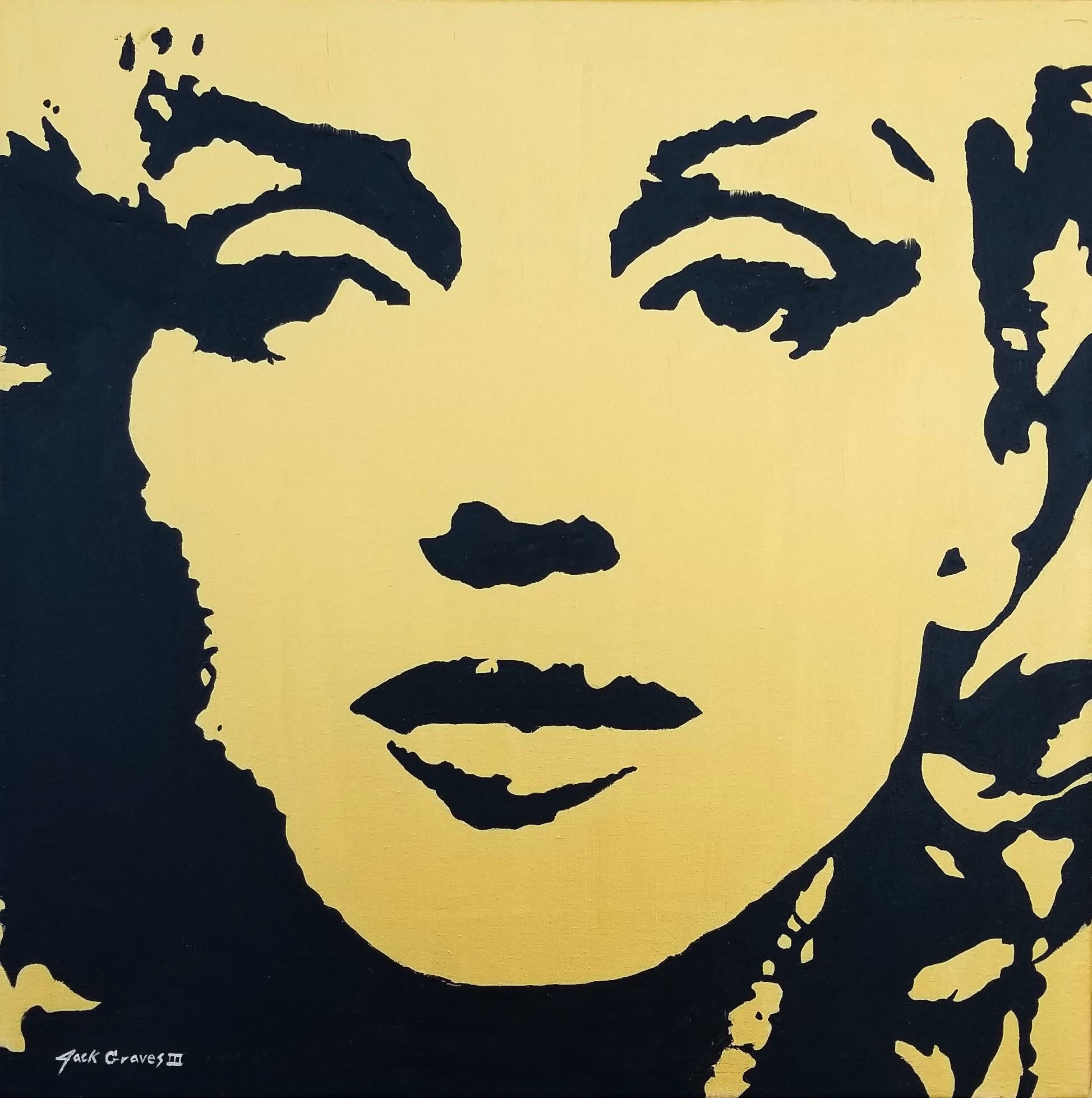 Portrait Painting Jack Graves III - Marilyn Monroe Icone XV /// Contemporary Street Pop Art Fashion Model Portrait
