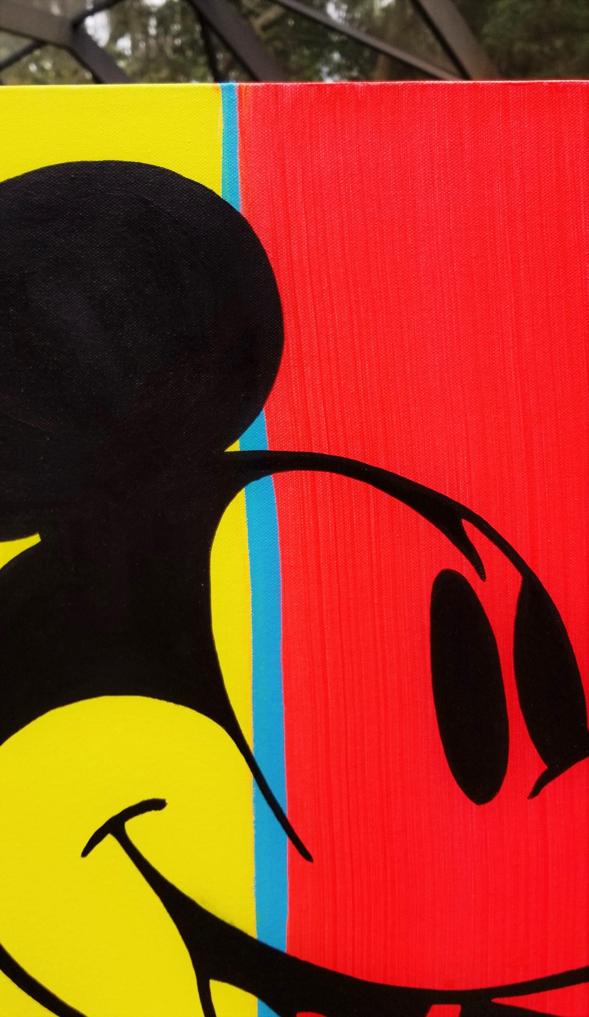 Mickey Mouse Icon V /// Contemporary Street Pop Art Disney Figurative Malerei im Angebot 1
